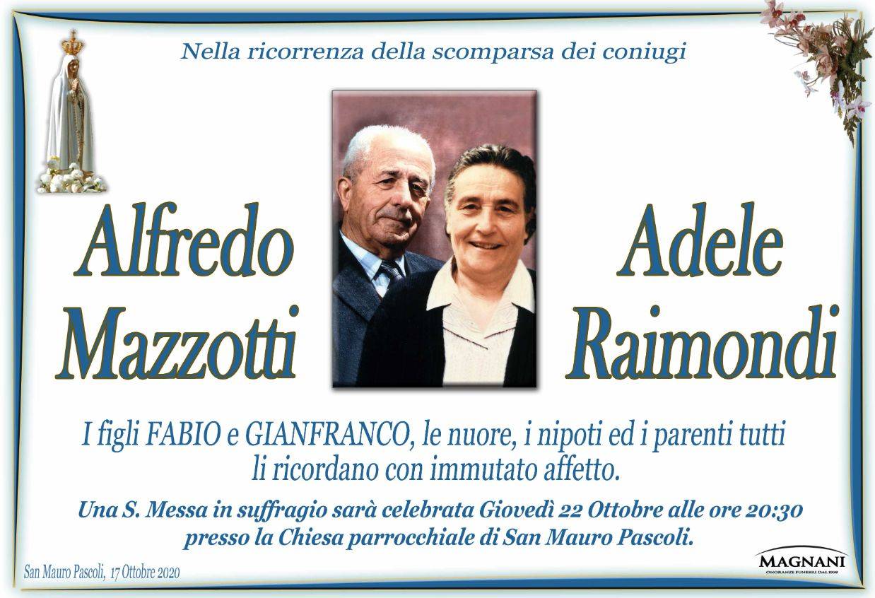 Coniugi Alfredo Mazzotti e Adele Raimondi