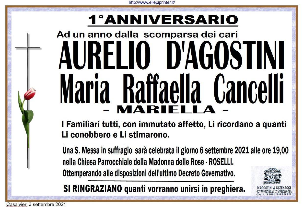 Aurelio D'Agostini e Maria Raffaella Cancelli