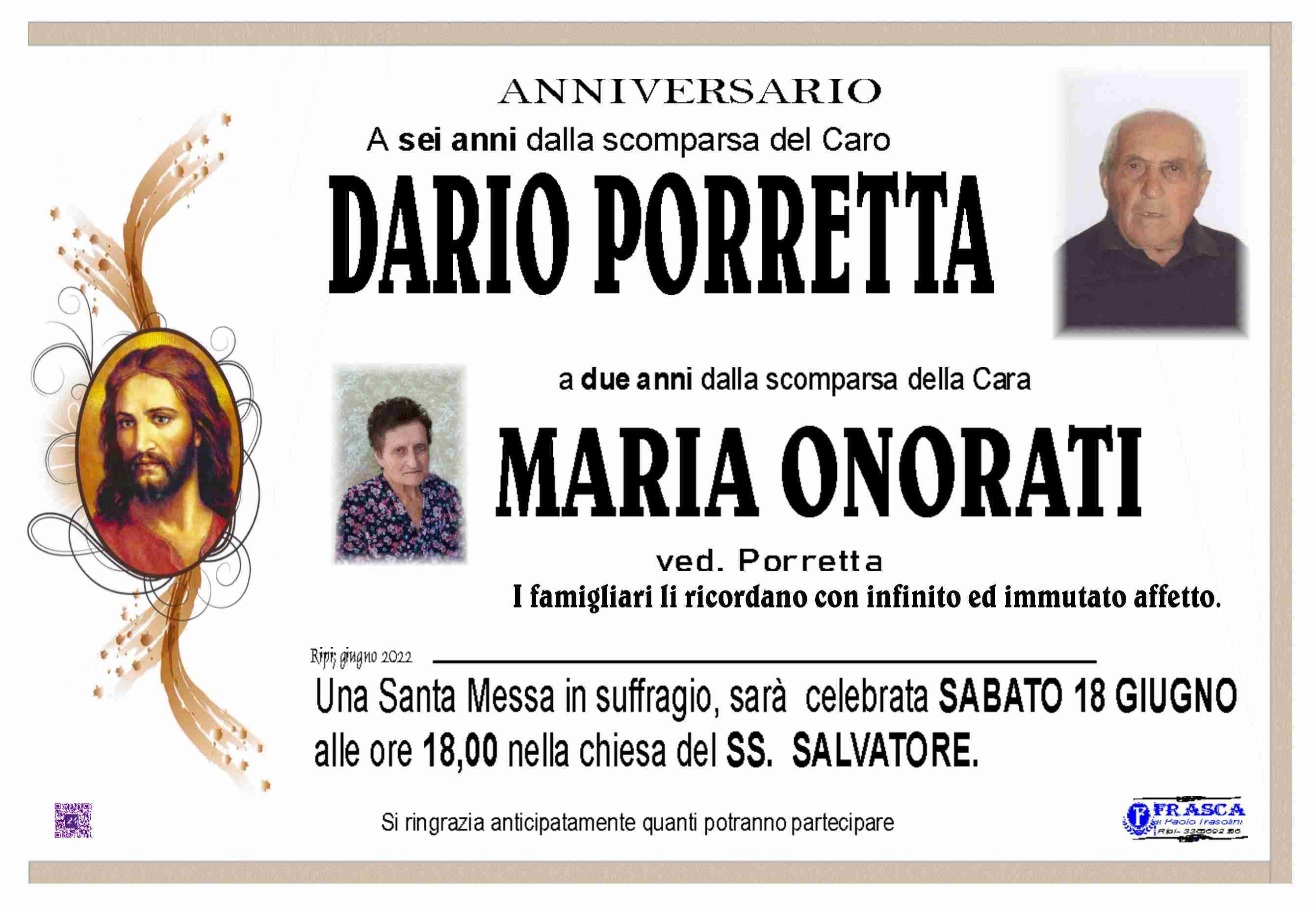 Dario Porretta e Maria Onorati