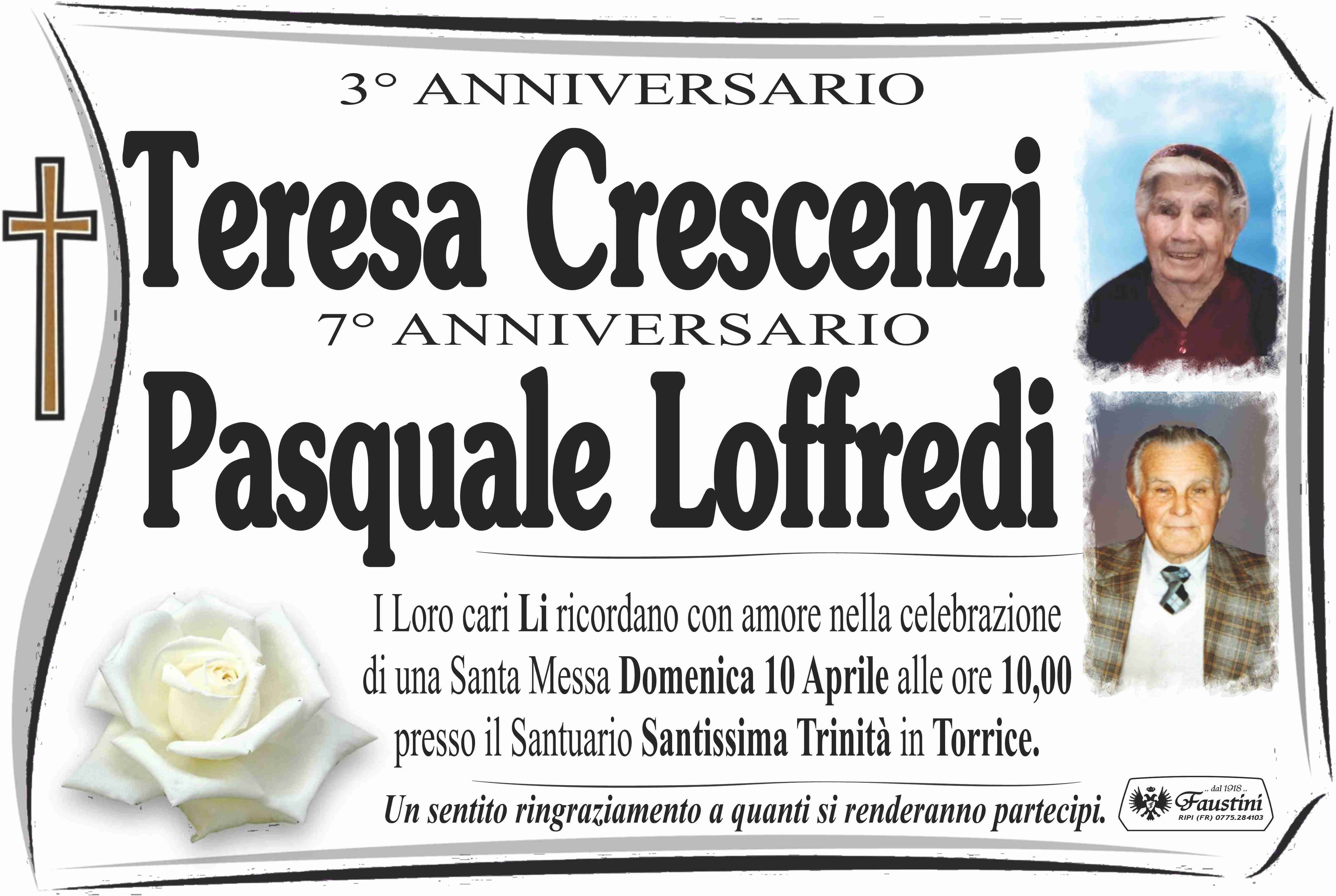 Teresa Crescenzi e Pasquale Loffredi