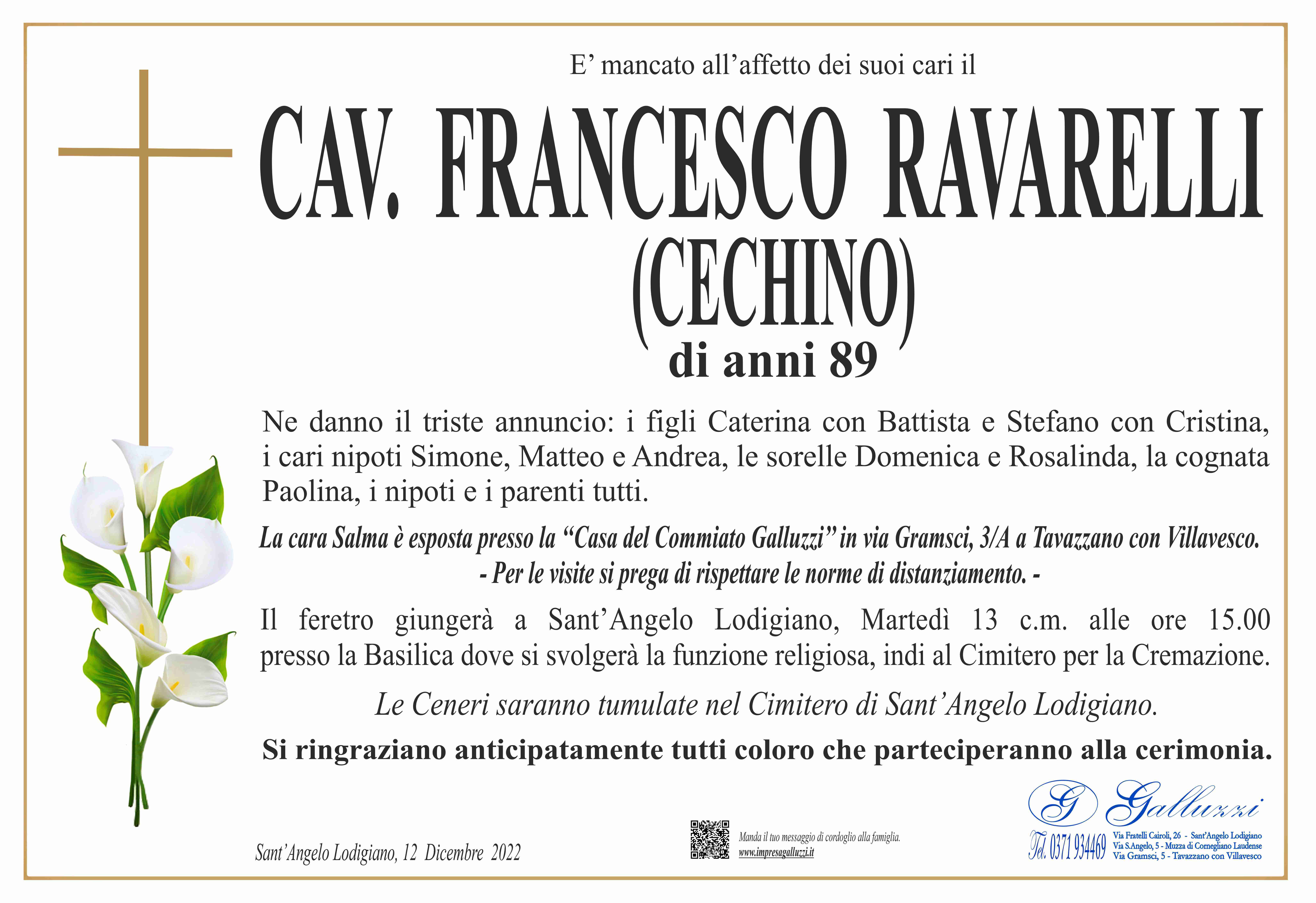 Cav. Francesco Ravarelli