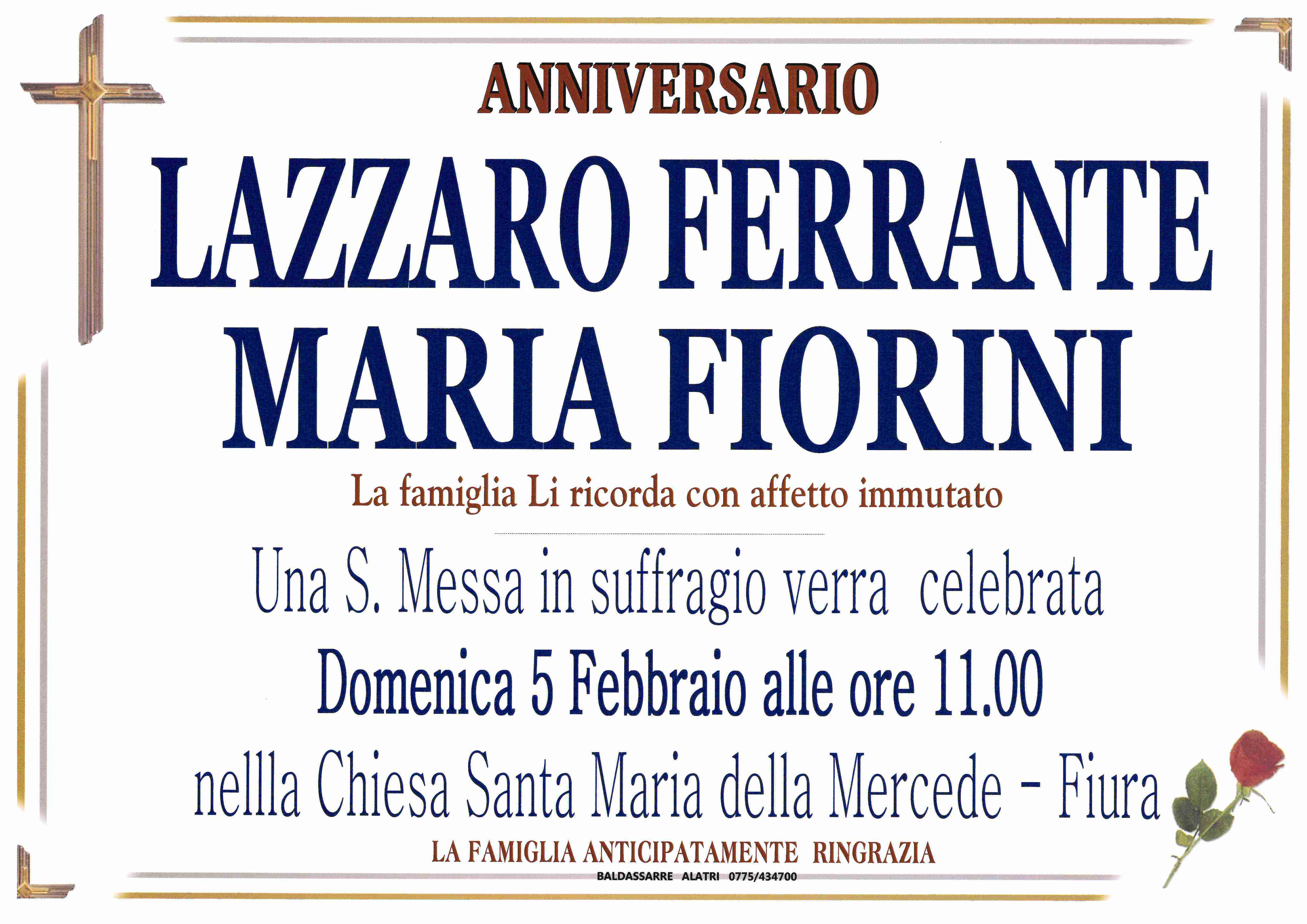 Lazzaro Ferrante e Maria Fiorini