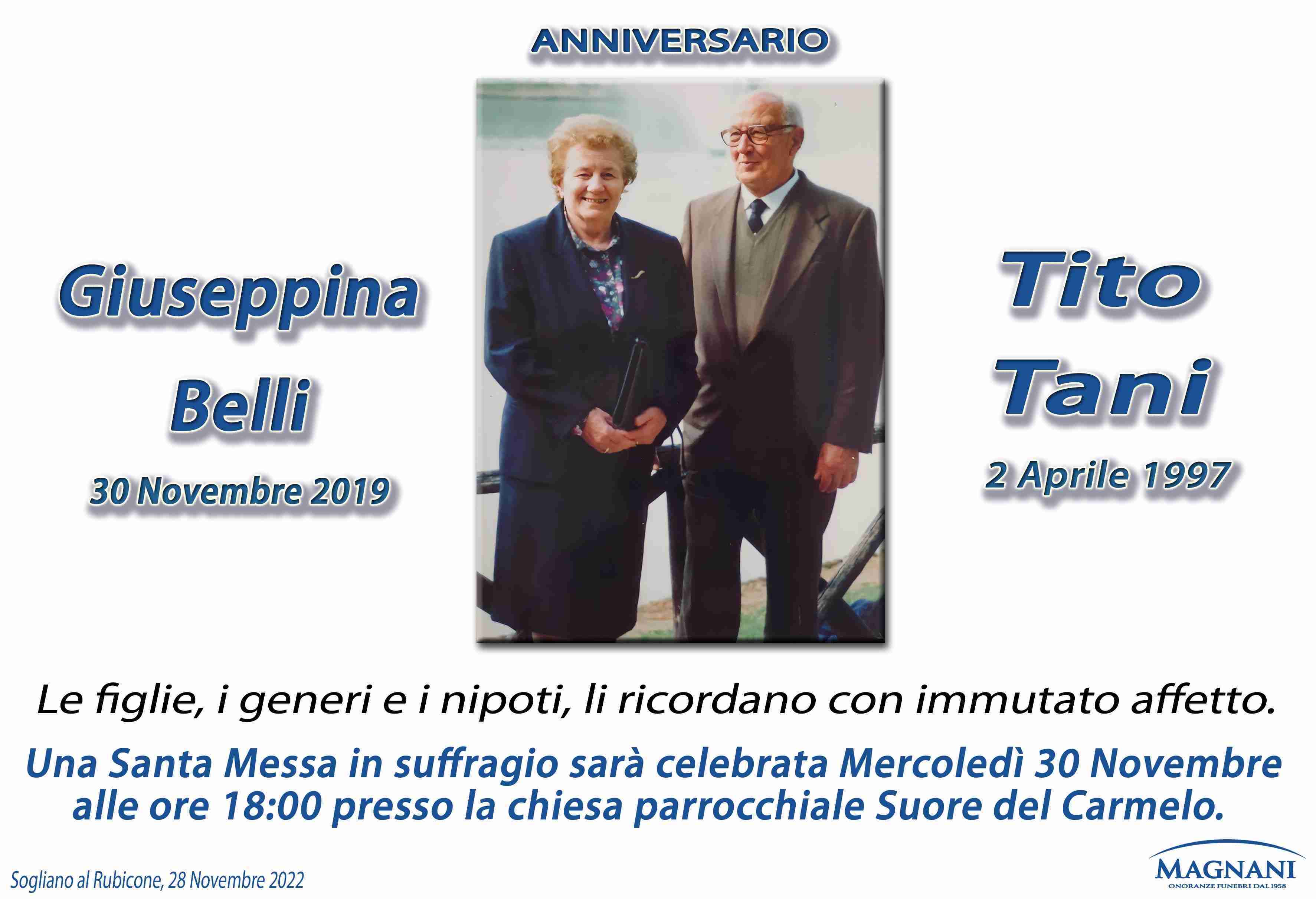 Tito Tani e Giuseppina Belli