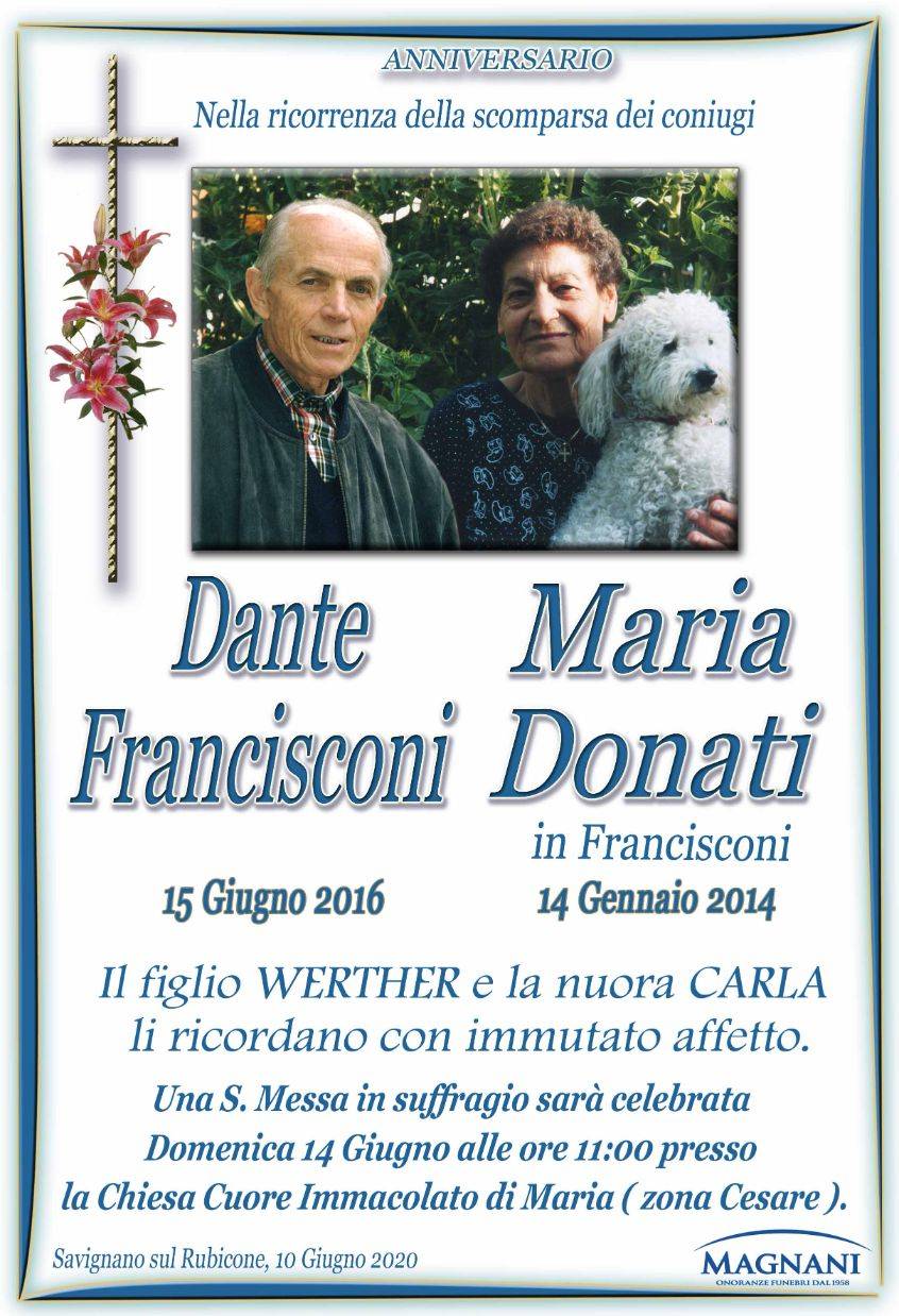 Coniugi Dante Francisconi e Maria Donati