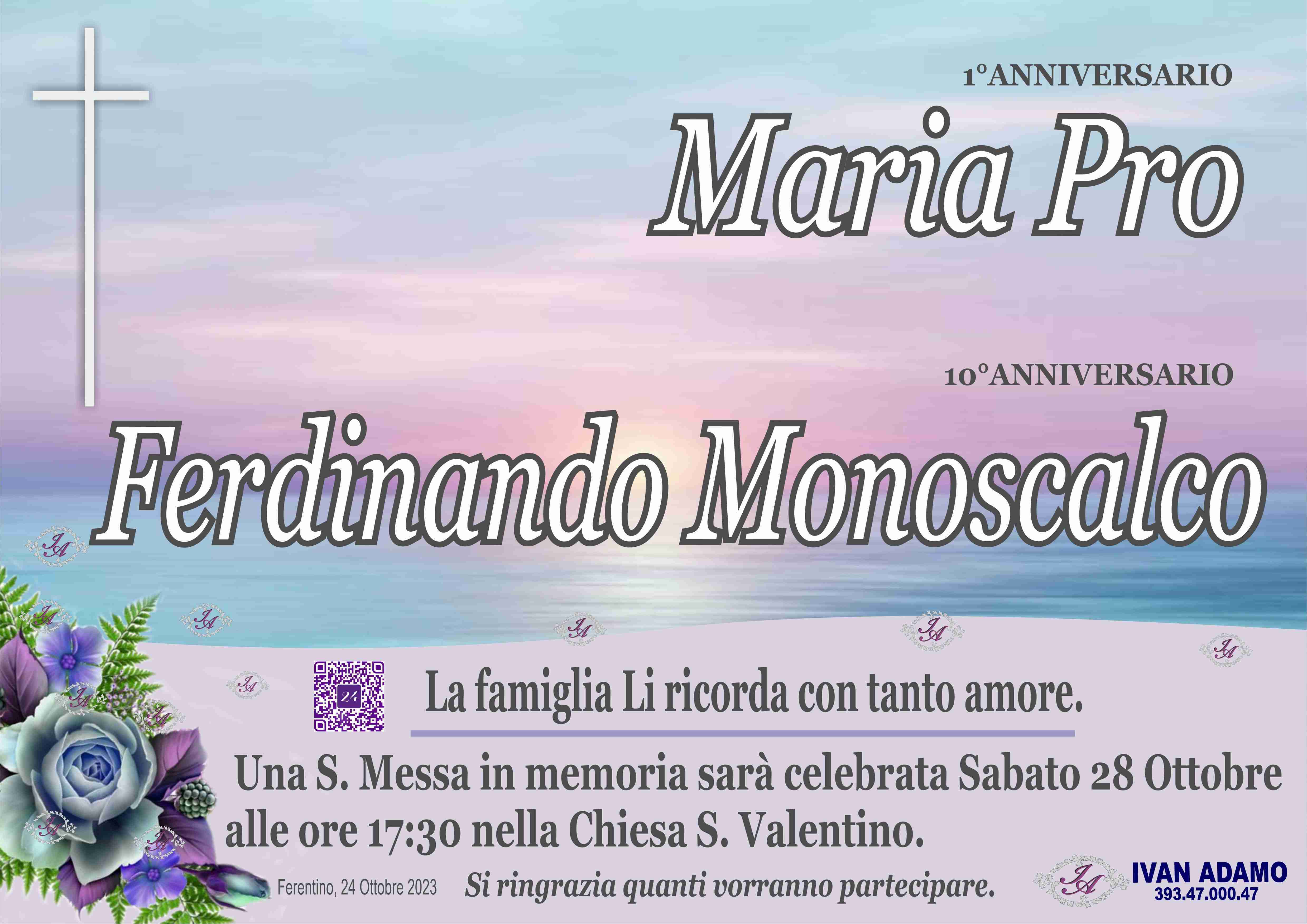 Maria Pro e Ferdinando Monoscalco