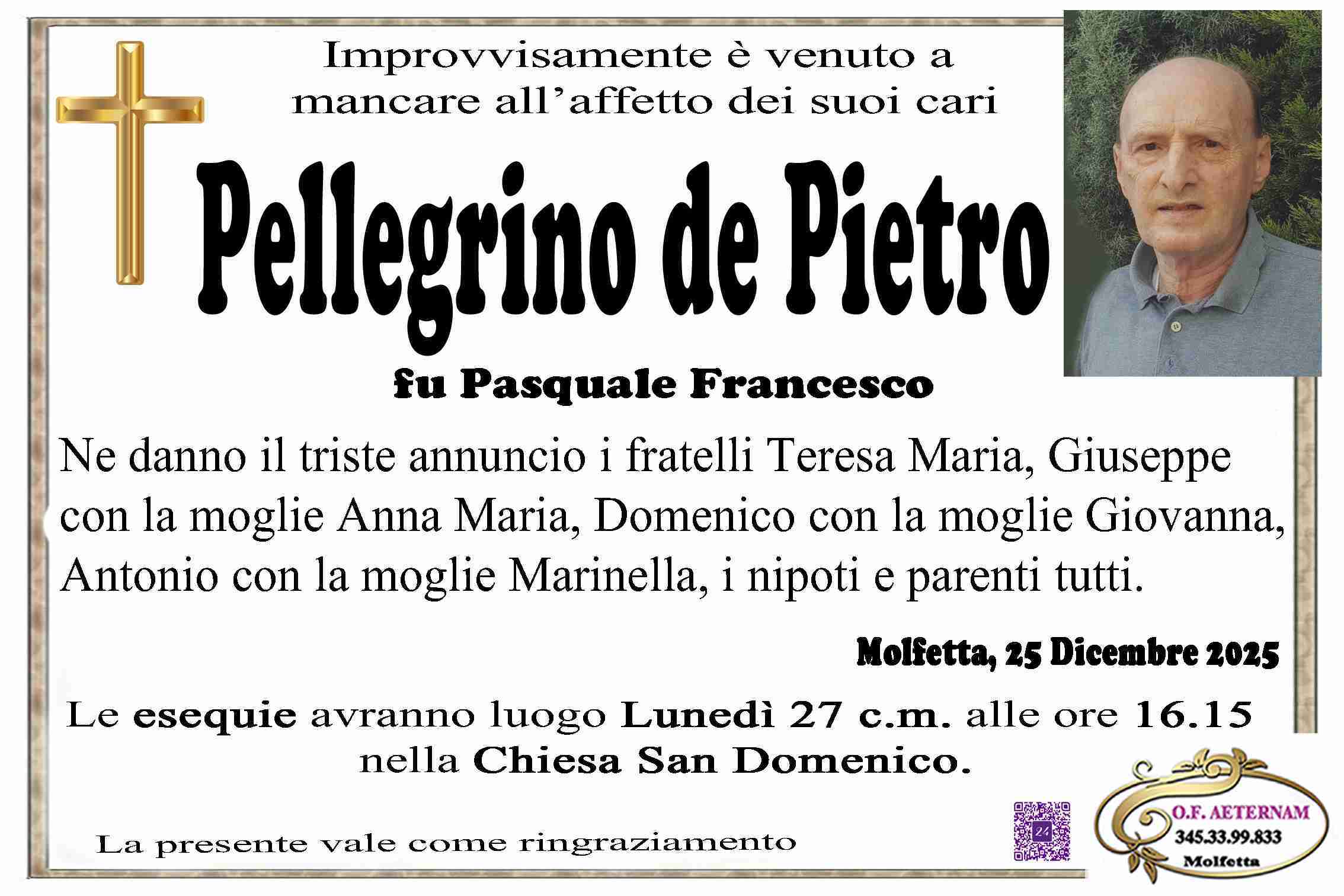 Funer24 - Pellegrino Angelo de Pietro Bisceglie (BT)