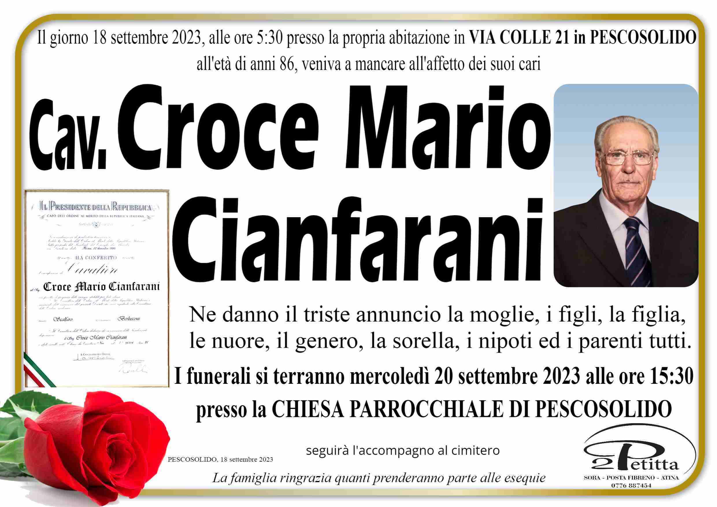 Croce Mario Cianfarani