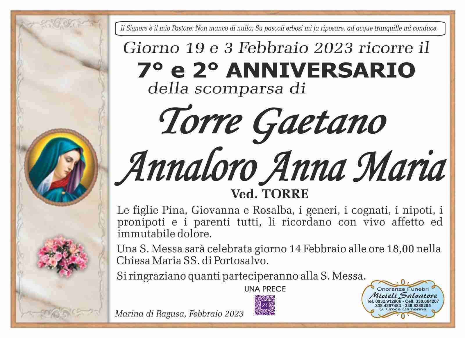 Gaetano Torre e Anna Maria Annaloro