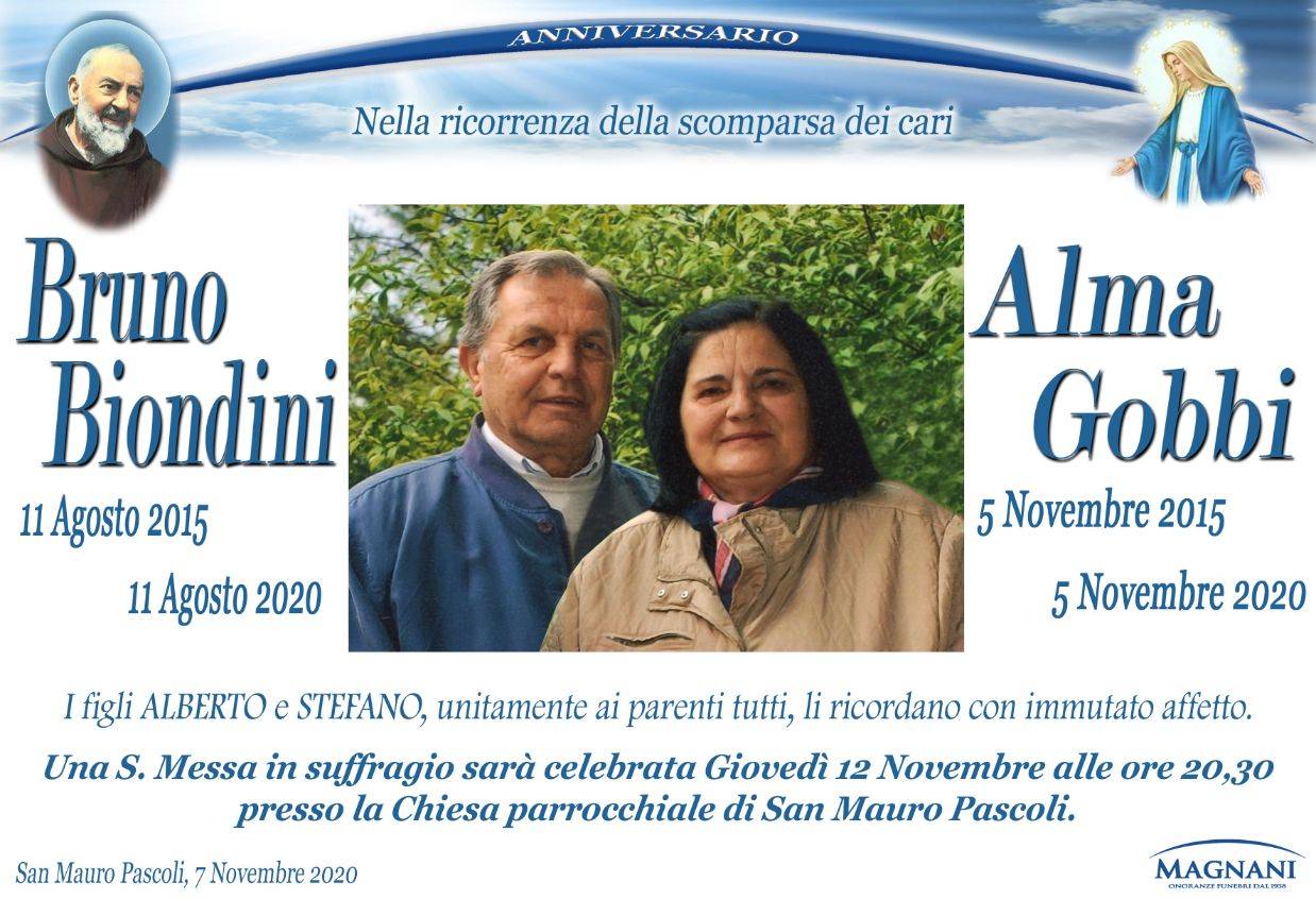 Bruno Biondini e Alma Gobbi