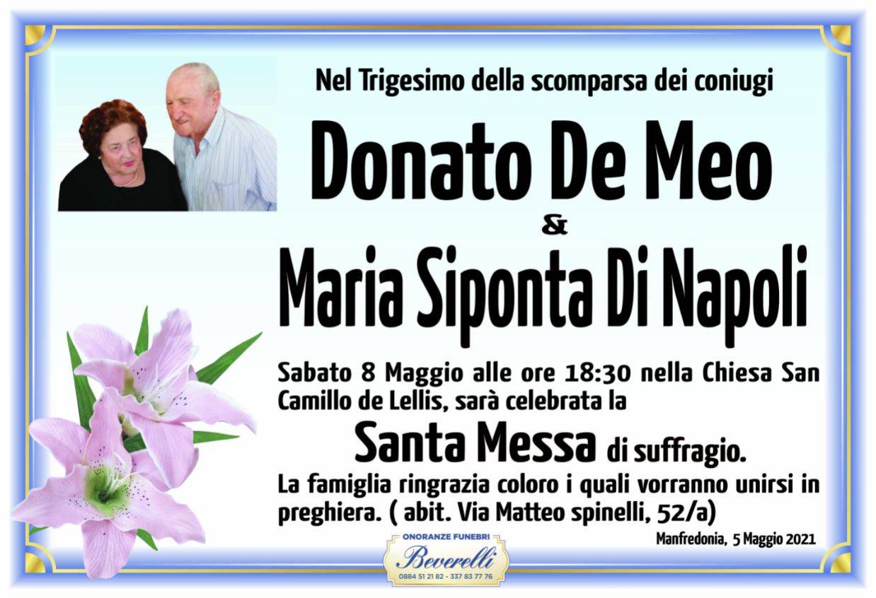 Donato De Meo e Maria Siponta Di Napoli