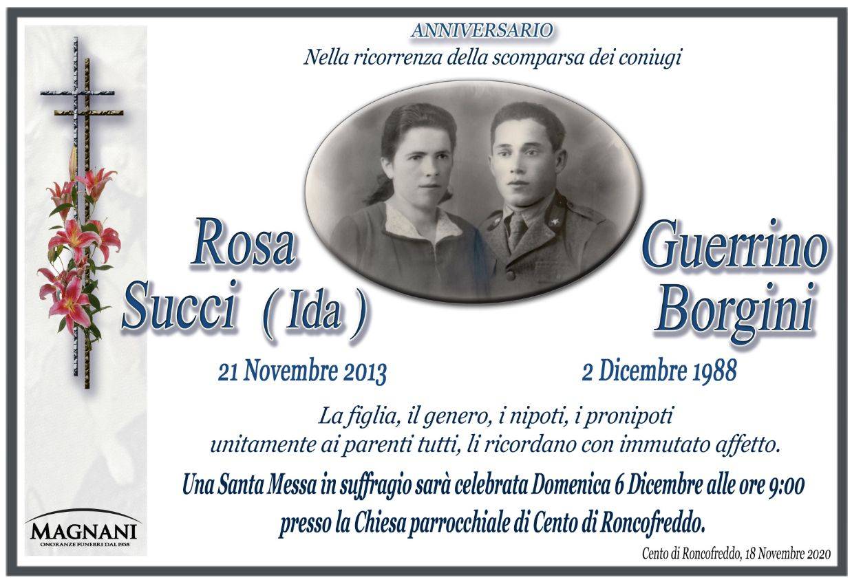 Coniugi Rosa Succi e Guerrino Borgini