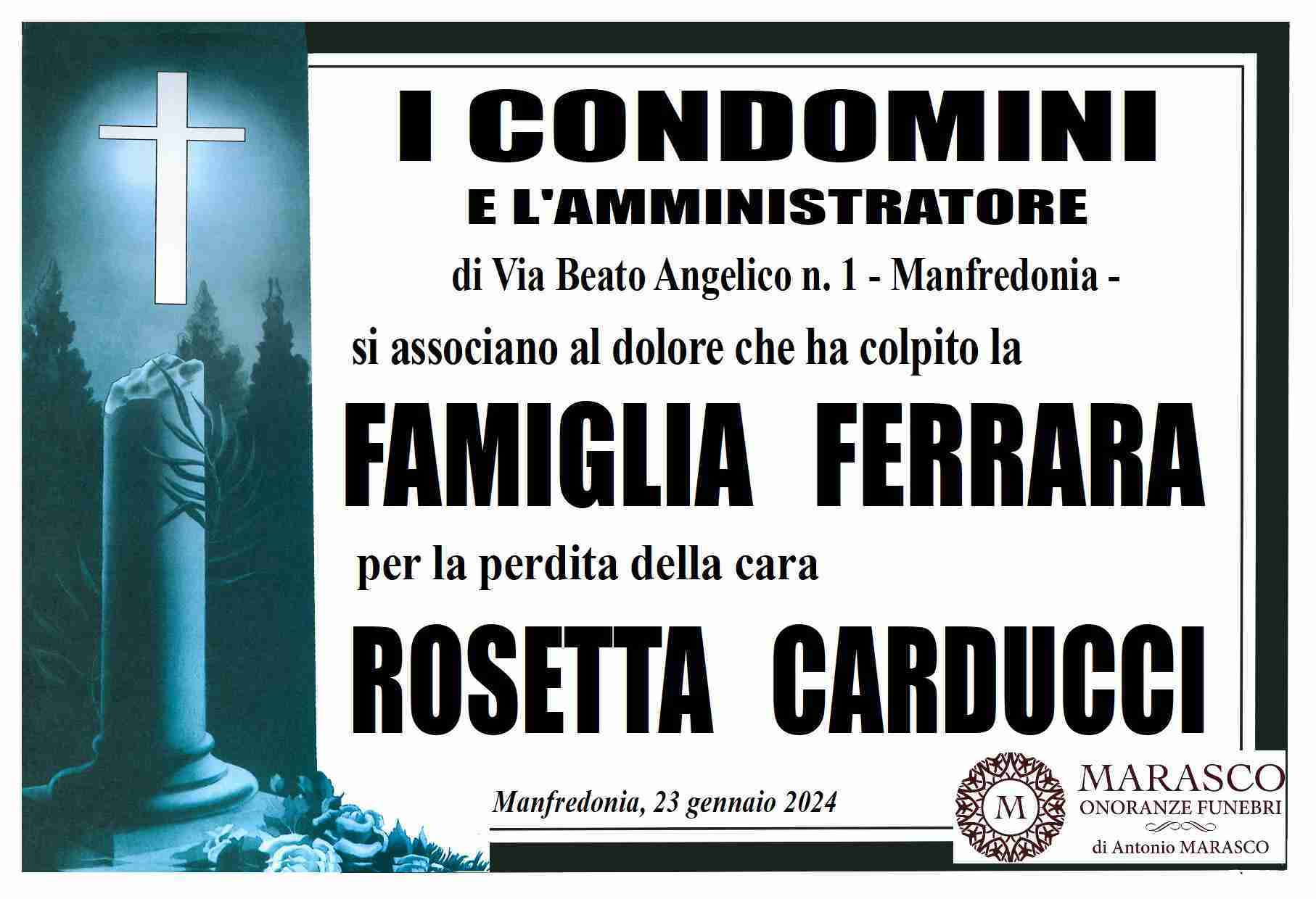 Rosetta Carducci ved. Ferrara