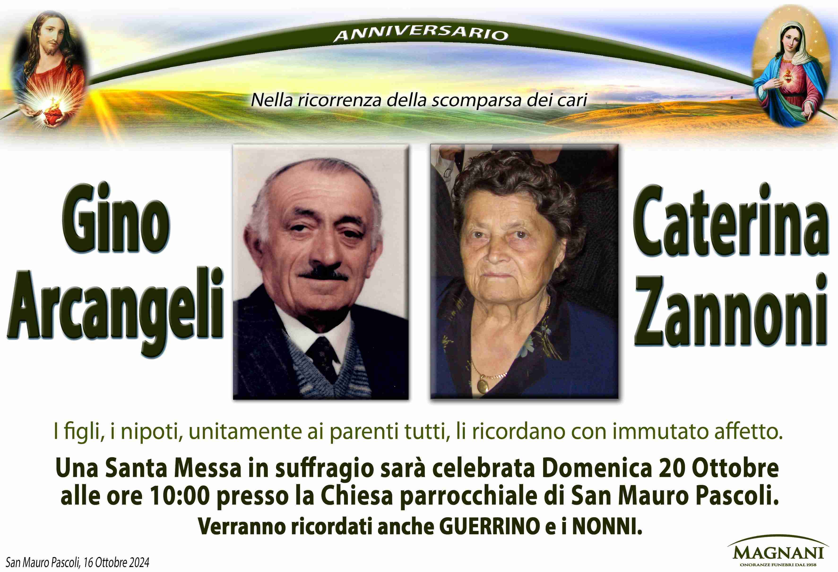 Gino Arcangeli e Caterina Zannoni