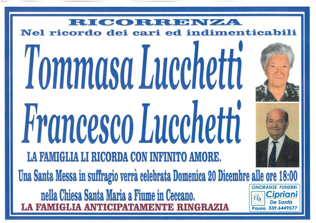 Tommasa Lucchetti e Francesco Lucchetti