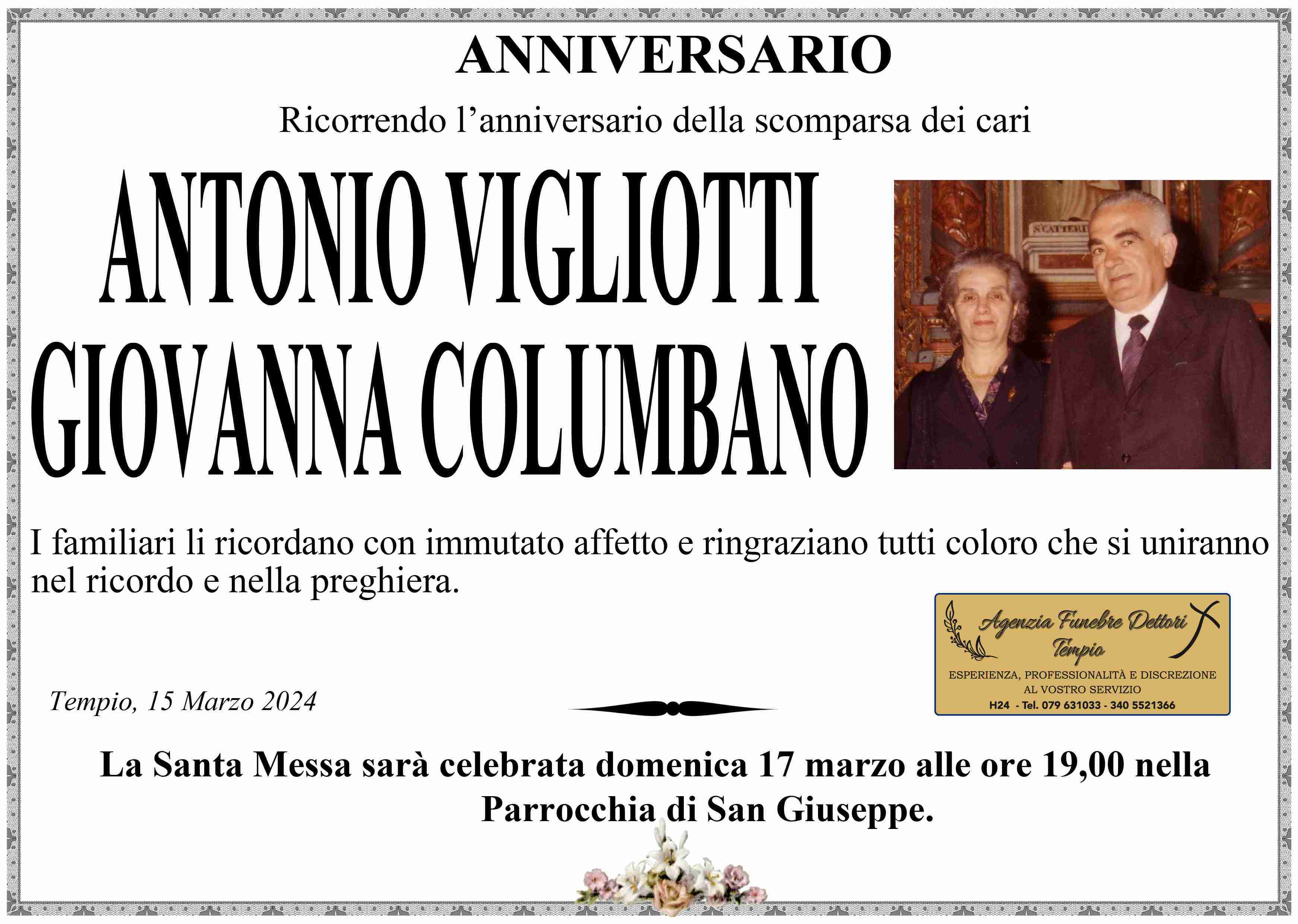 Antonio Vigliotti e Giovanna Columbano