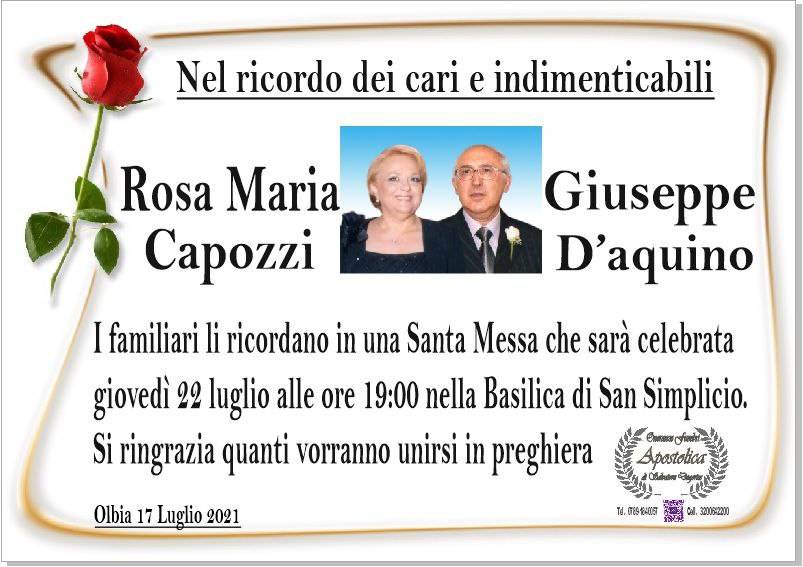 Rosa Maria Capozzi e Giuseppe D'Aquino