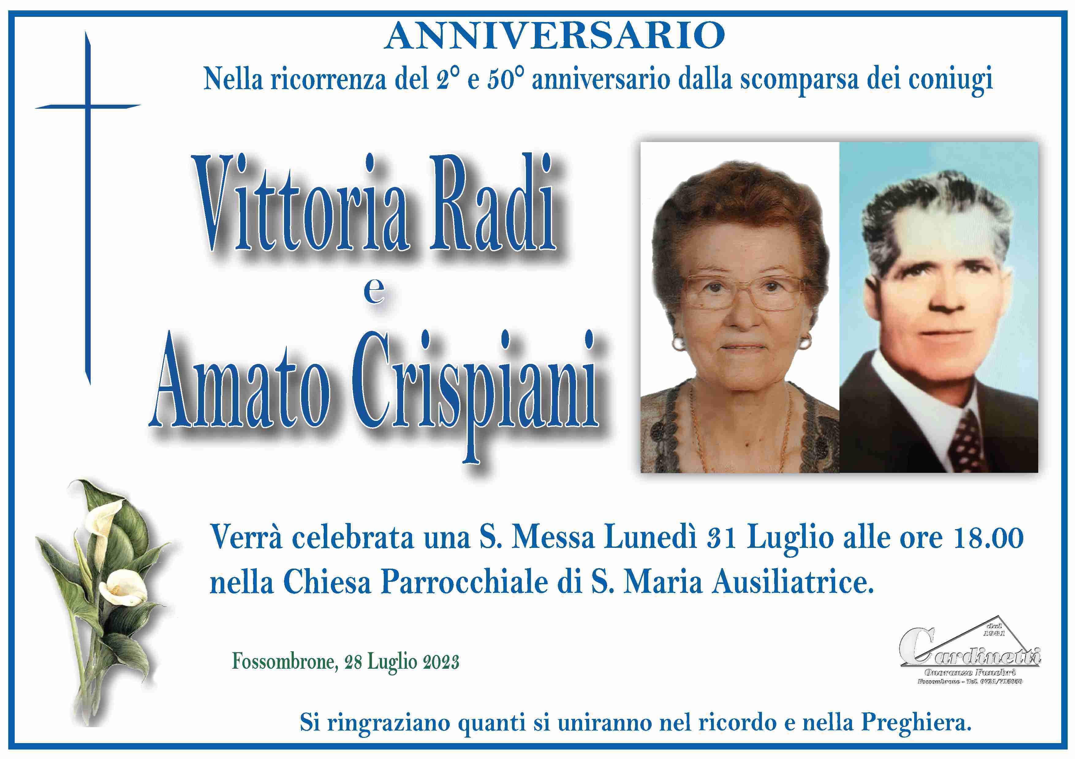 Vittoria Radi e Amato Crispiani