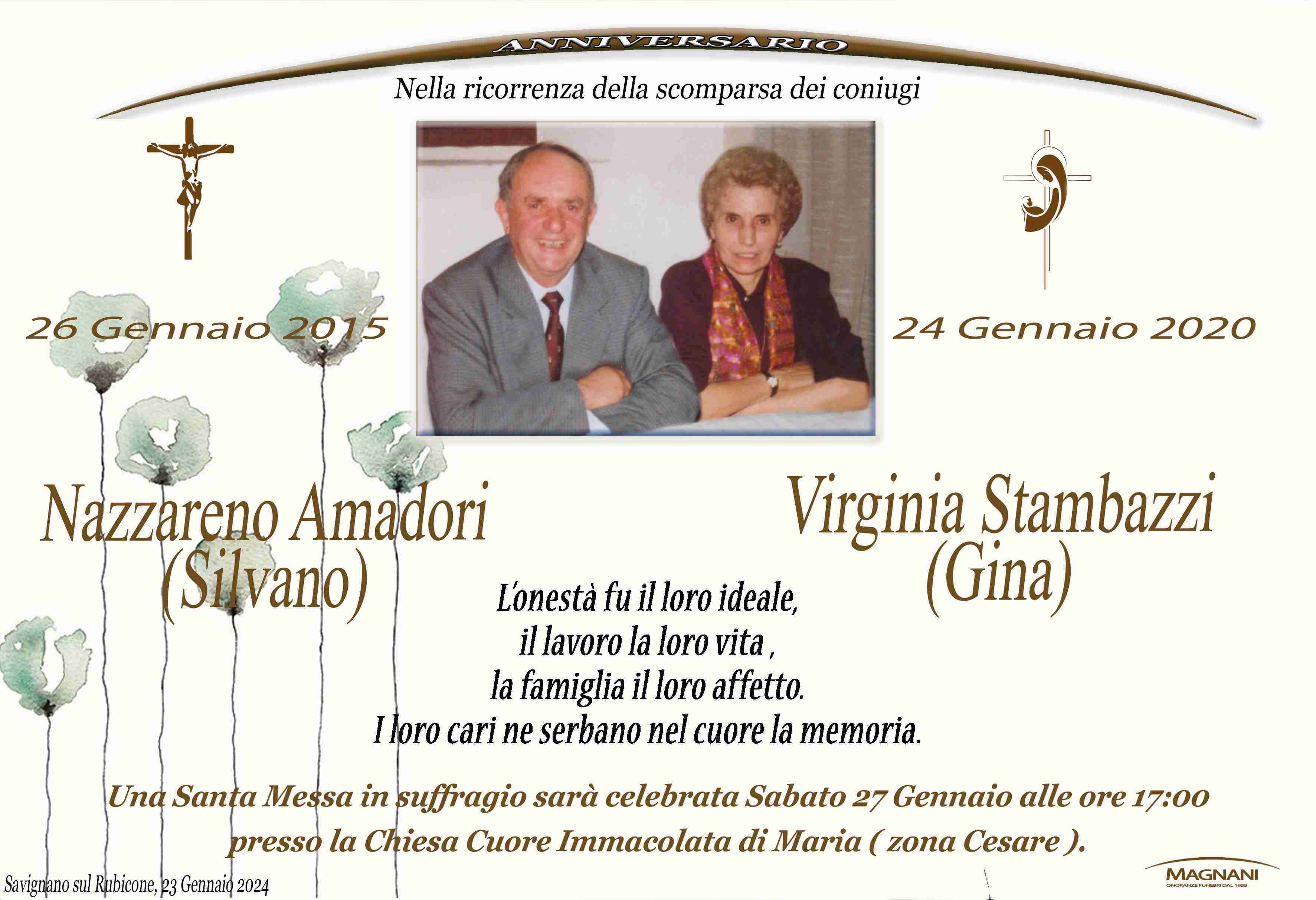 Nazzareno Amadori e Virginia Stambazzi