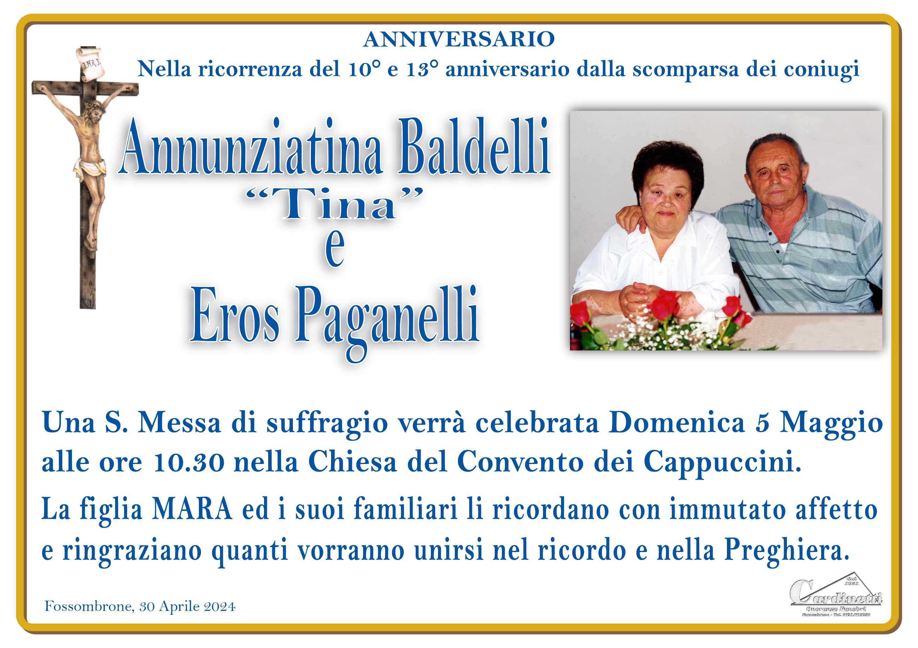 Annunziatina Baldelli e Eros Paganelli
