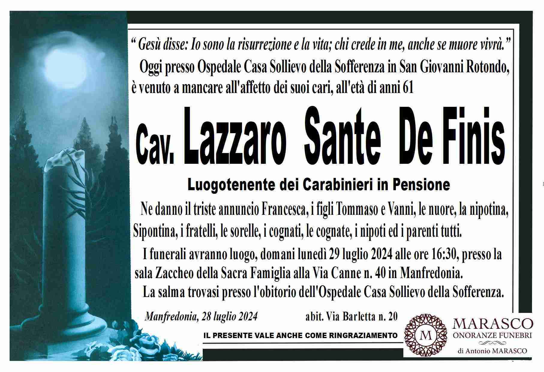 Lazzaro Sante De Finis