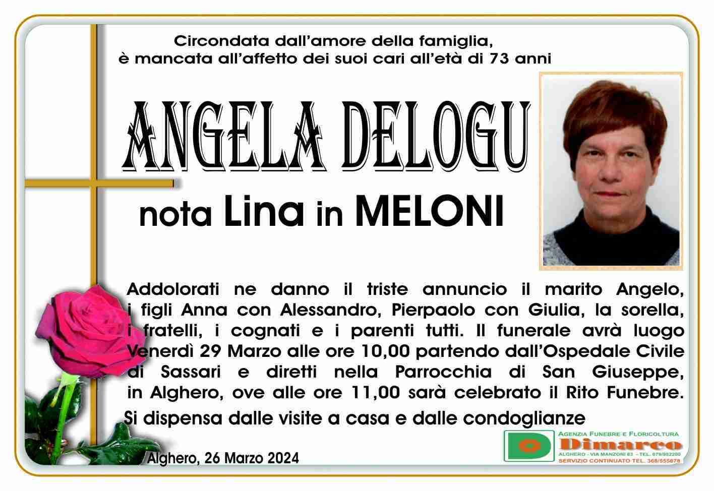 Angela Delogu nota Lina in Meloni