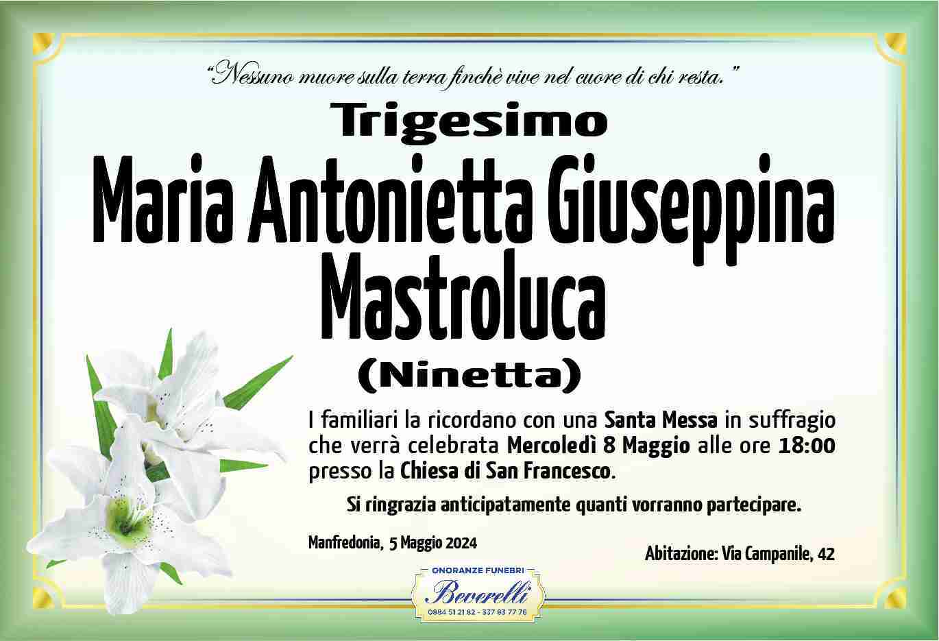 Maria Antonietta Giuseppina Mastroluca