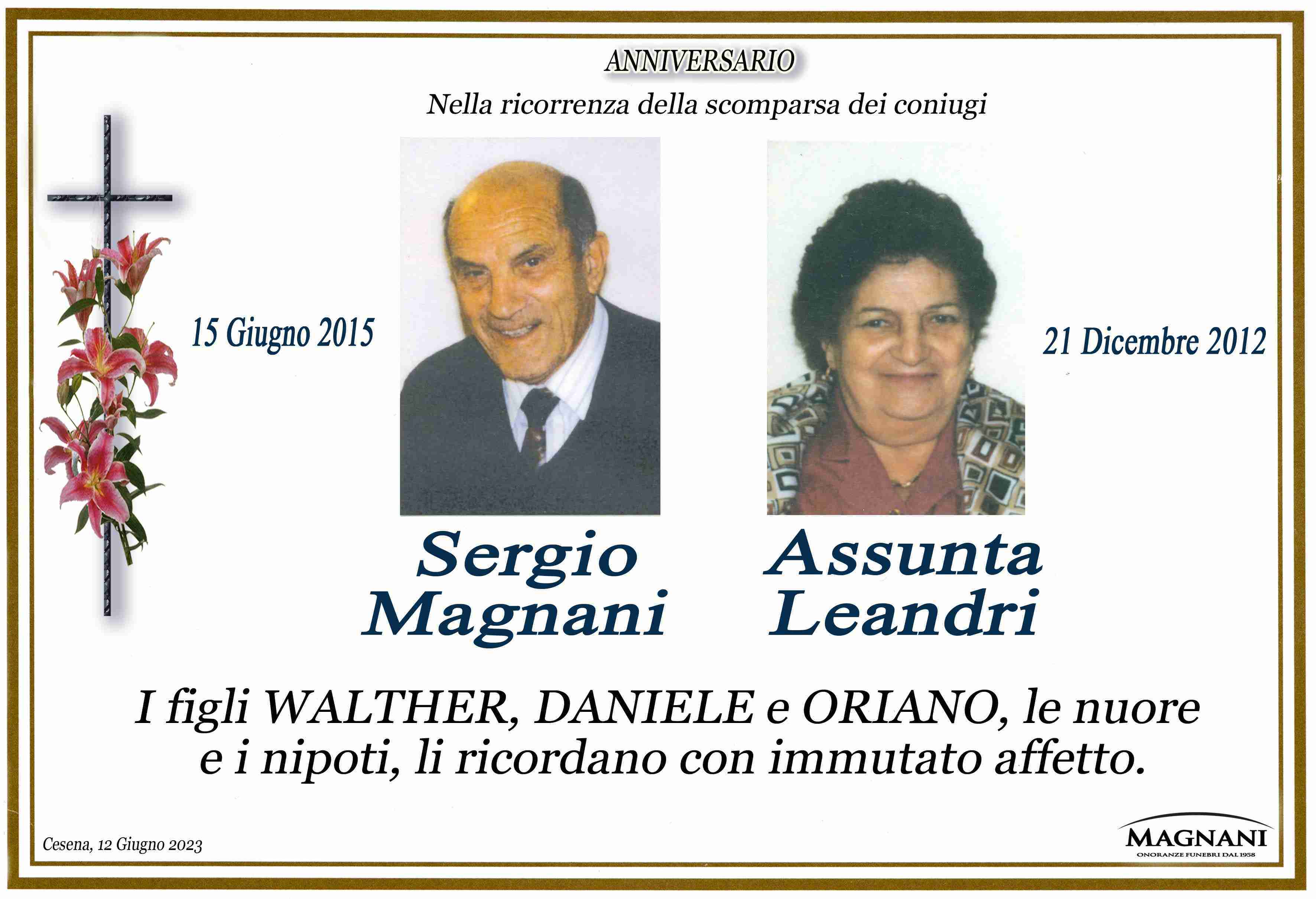 Sergio Magnani e Assunta Leandri