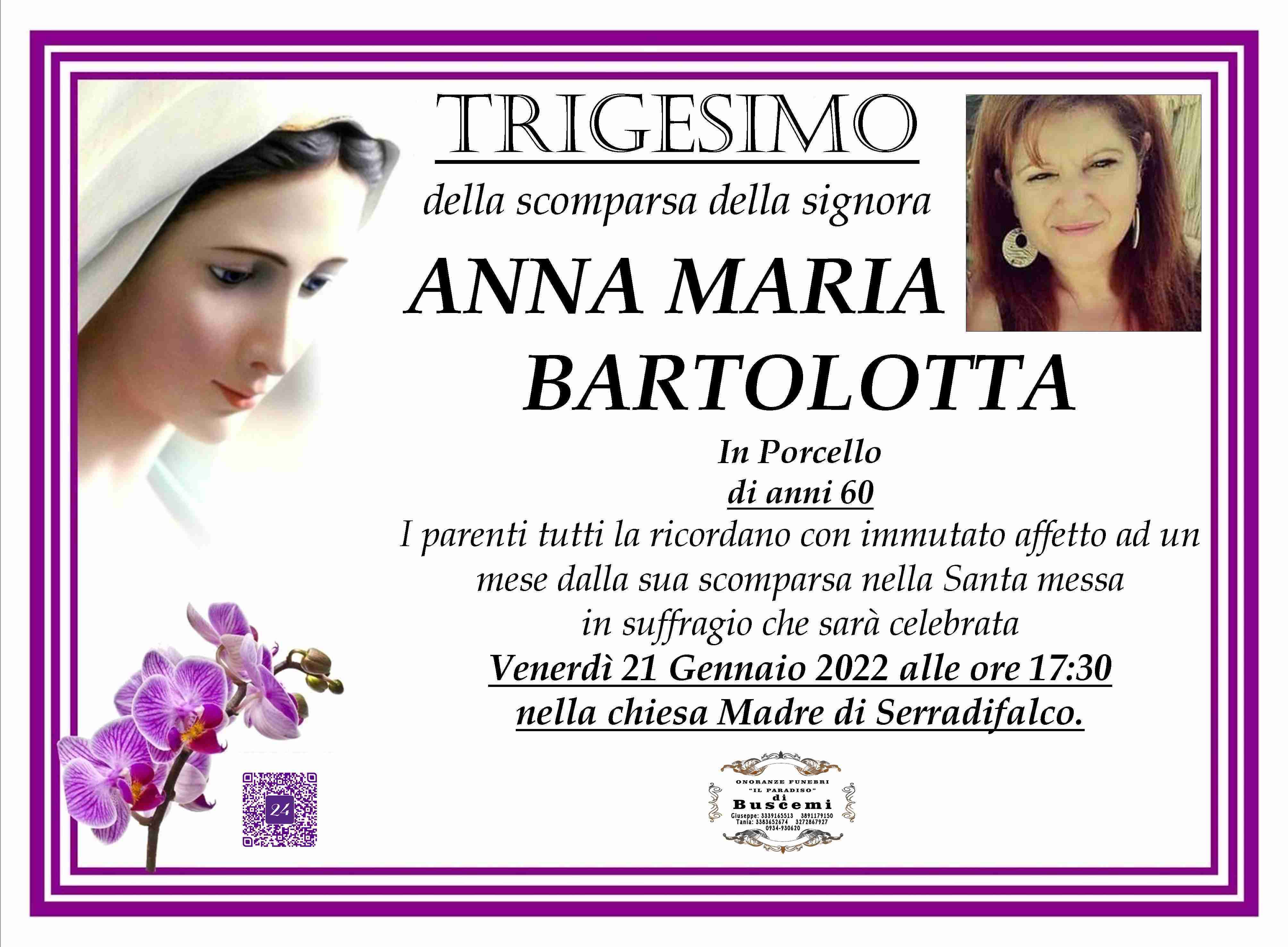 Funerali e annunci funebri a Anna Maria Bartolotta Funer24