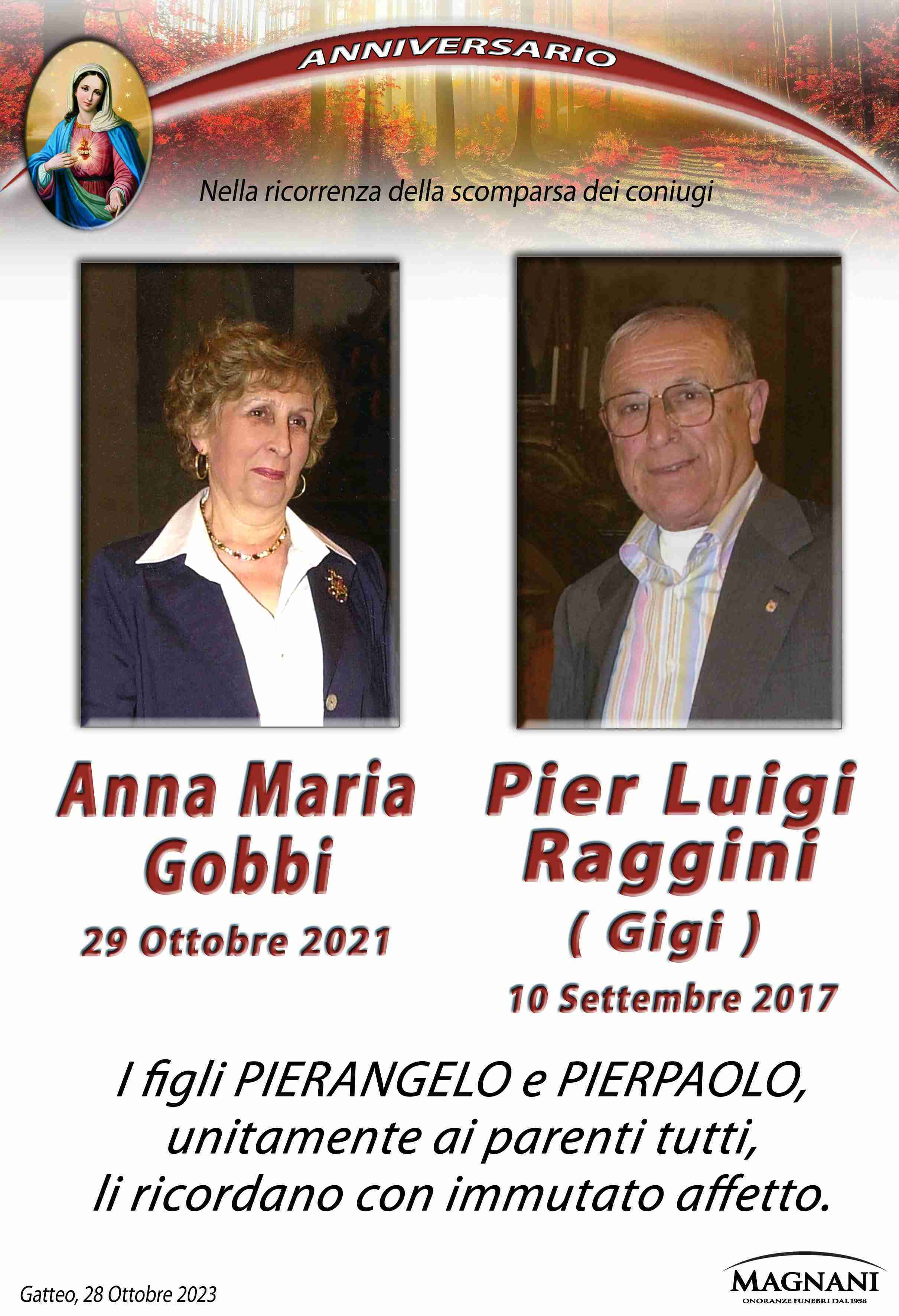 Anna Maria Gobbi e Pier Luigi Raggini