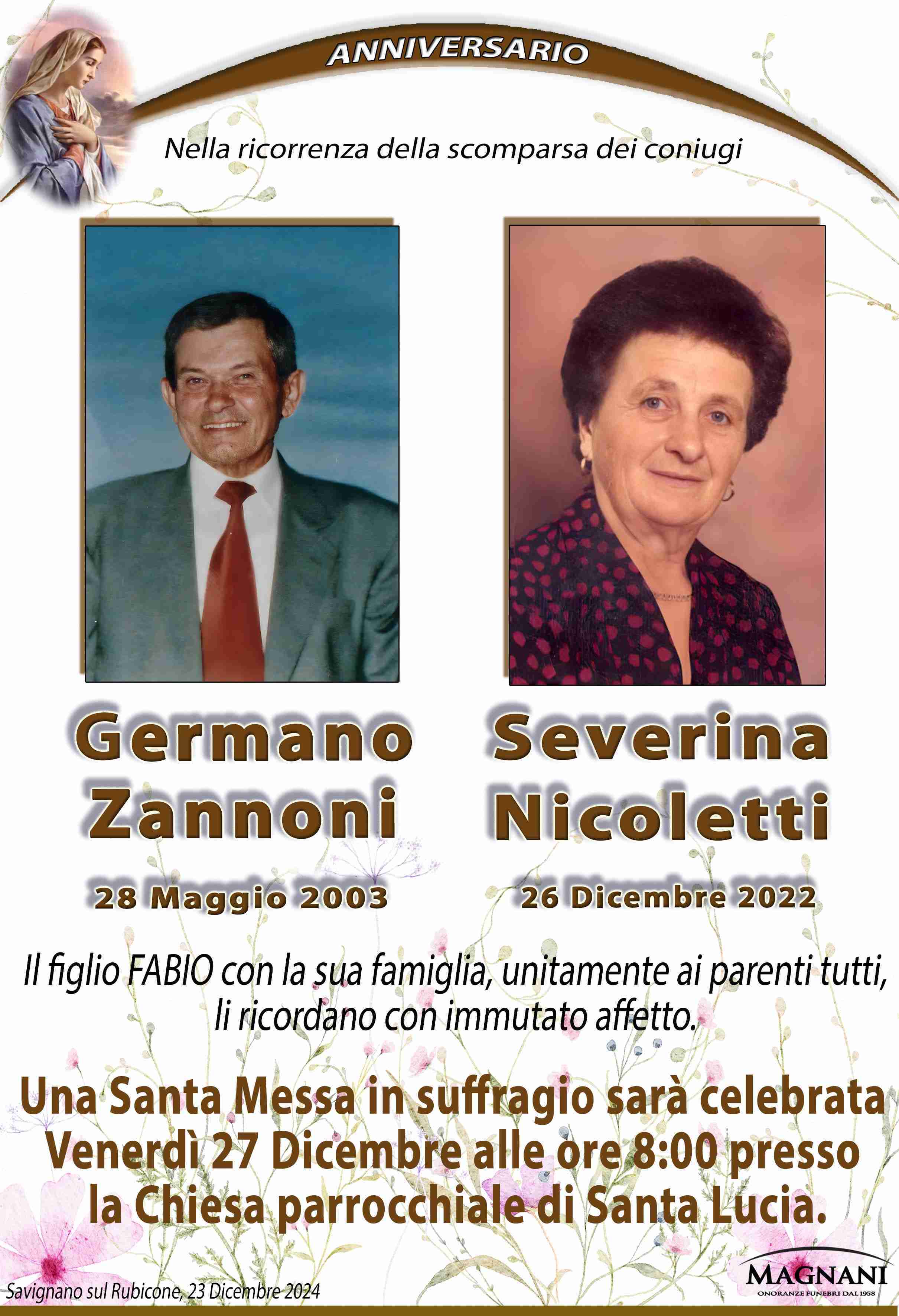 Germano Zannoni e Severina Nicoletti