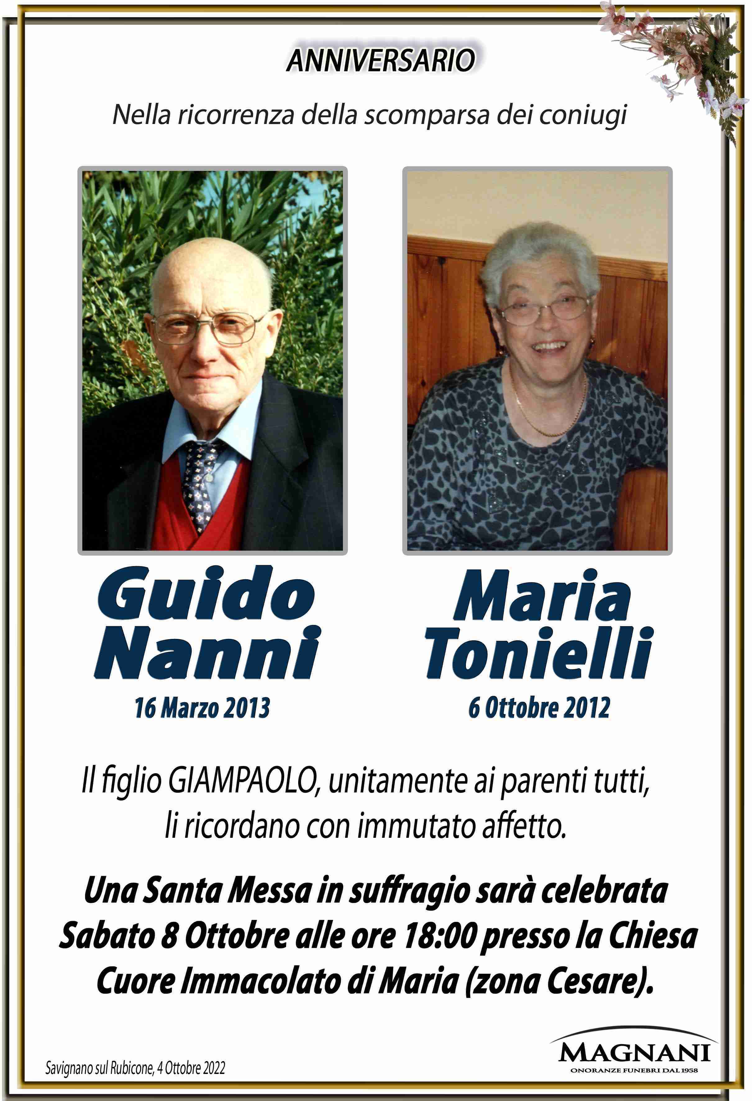 Coniugi Guido Nanni e Maria Tonielli