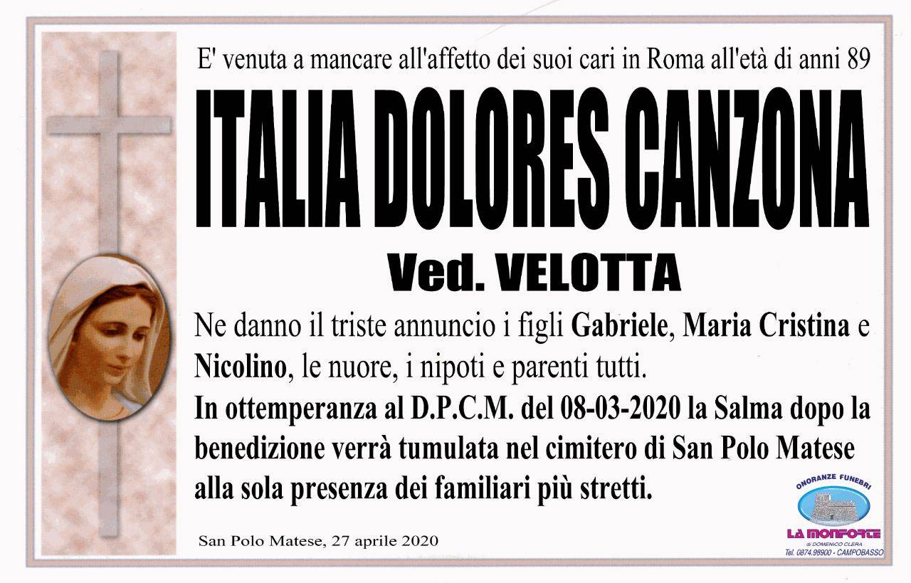 Italia Dolores Canzona