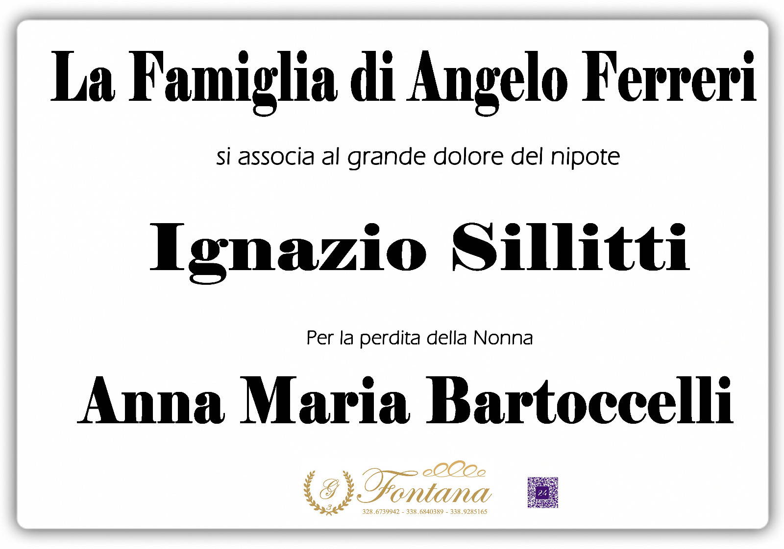 La famiglia di Angelo Ferreri