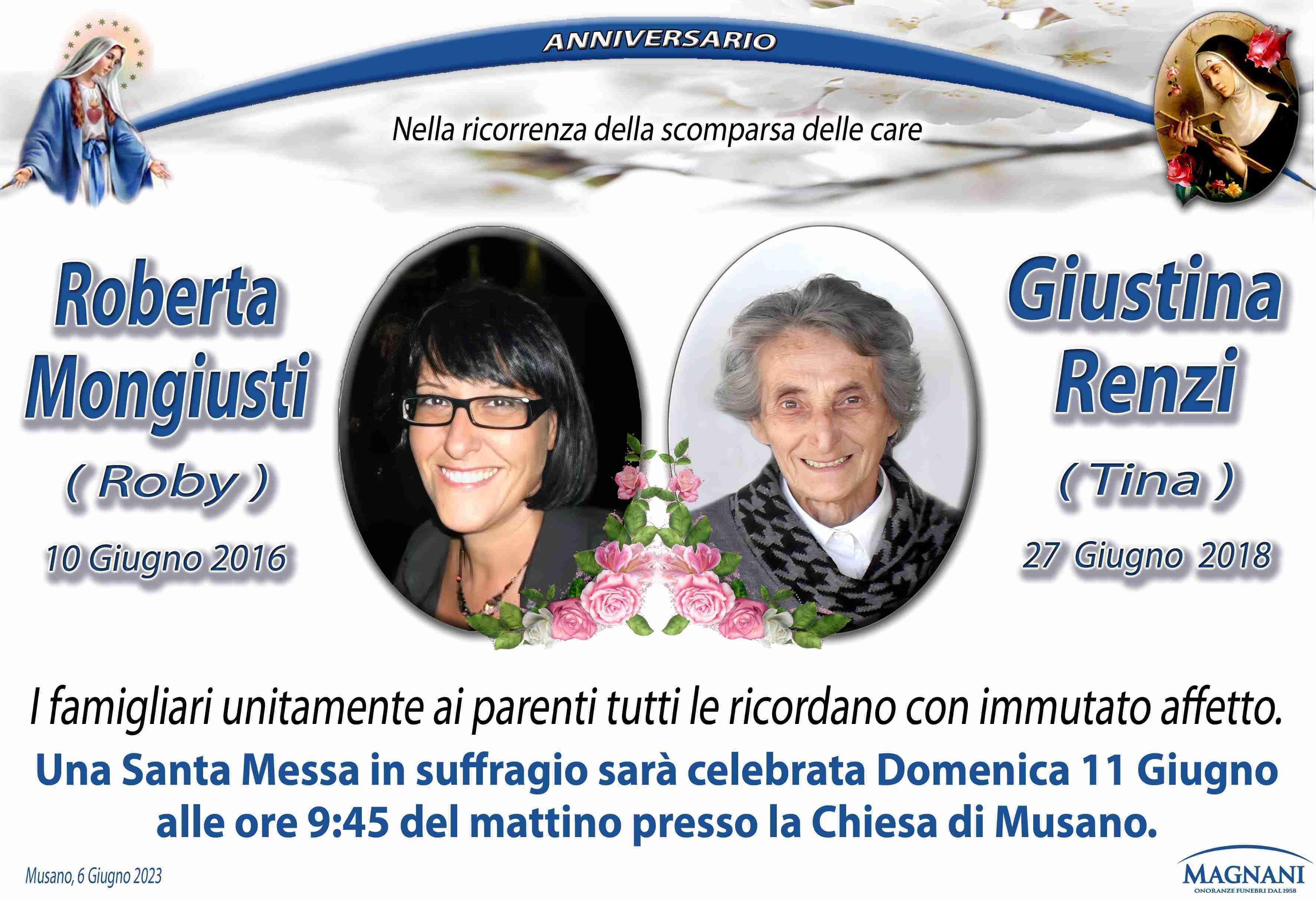 Roberta Mongiusti e Giustina Renzi
