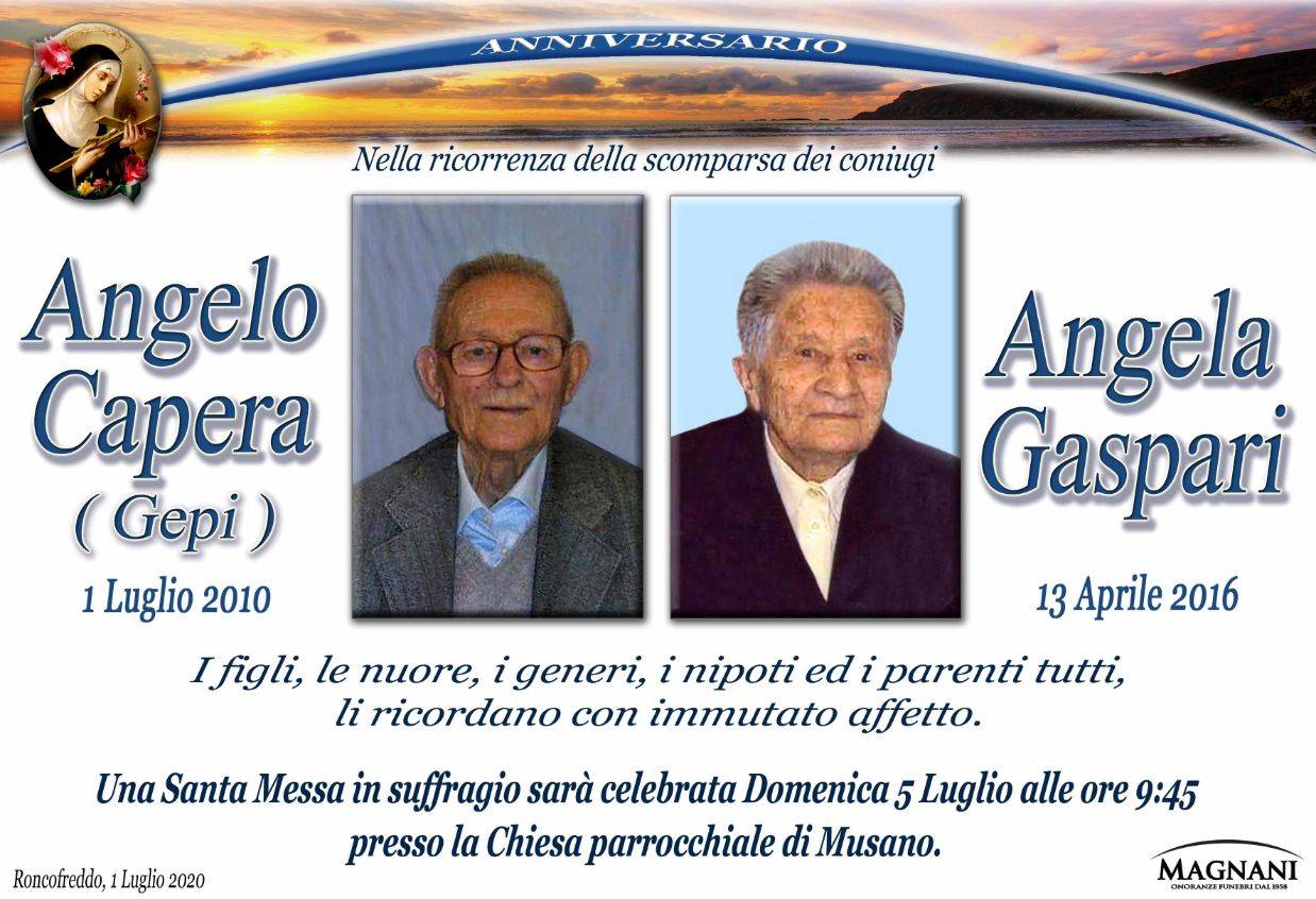 Angelo Capera e Angela Gasperi