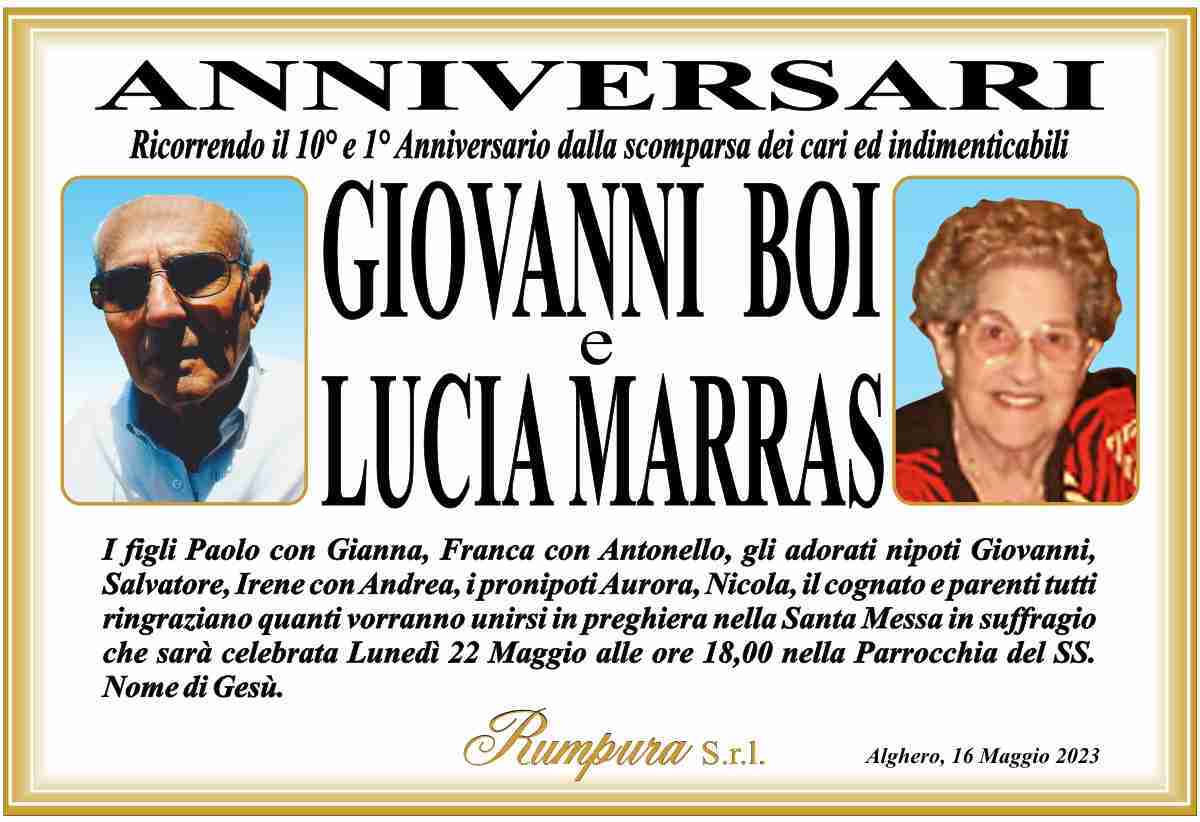 Giovanni Boi e Lucia Marras