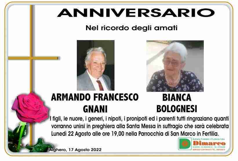 Armando Francesco Gnani e Bianca Bolognesi