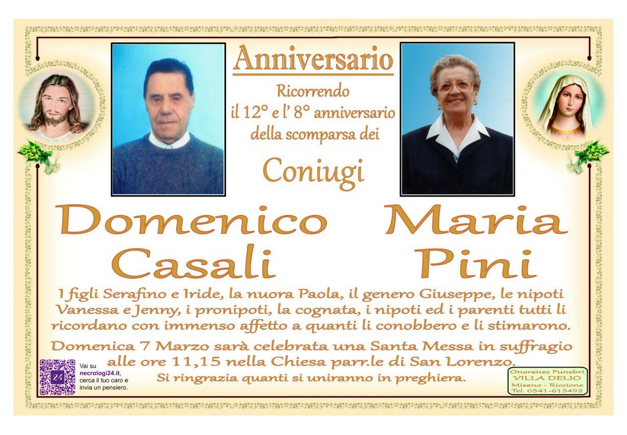 Domenico Casali e Maria Pini