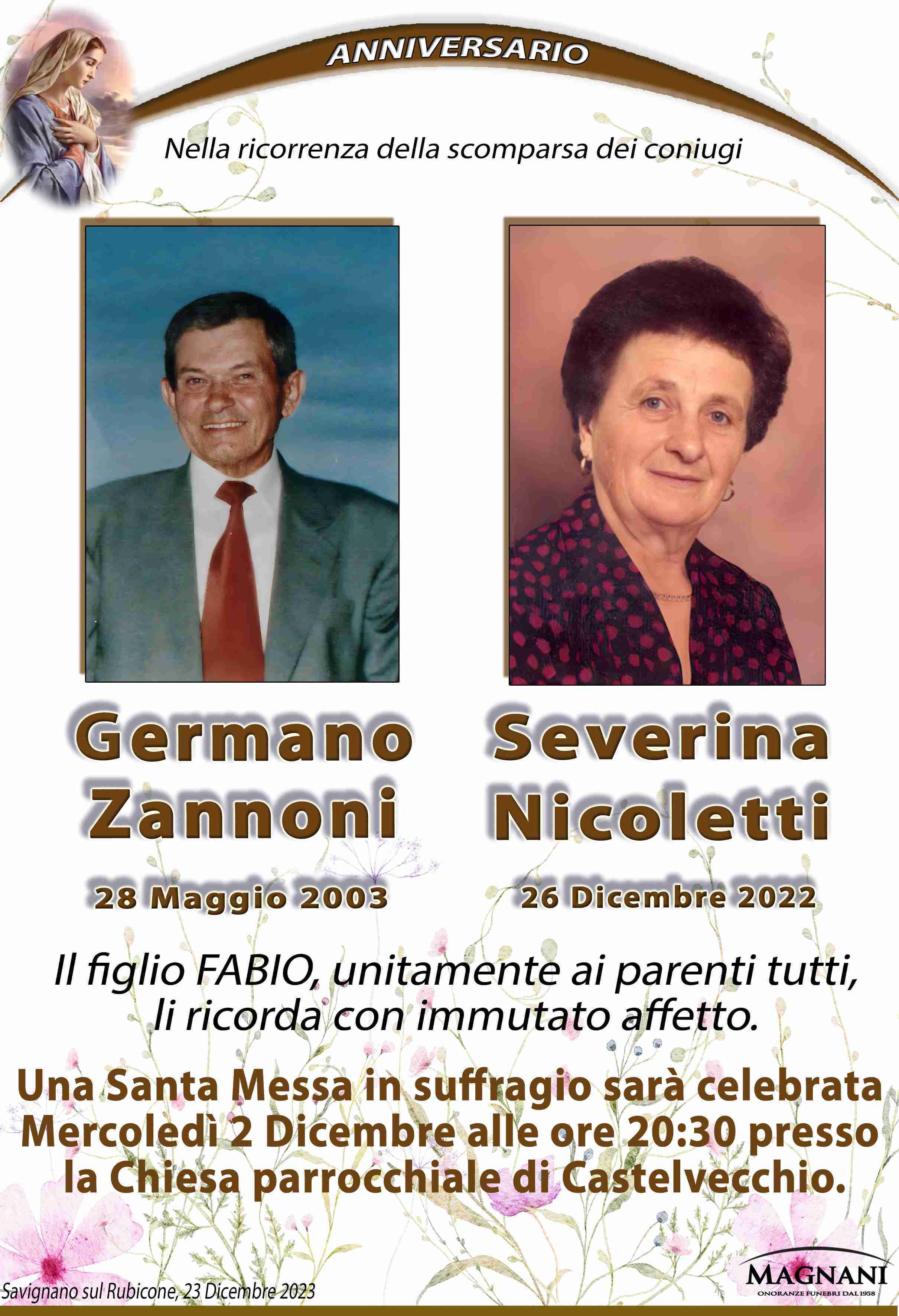 Germano Zannoni e Severina Nicoletti