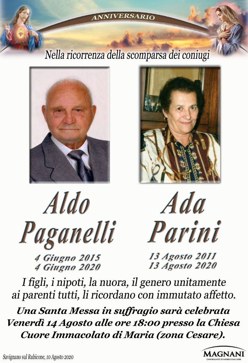 Coniugi Aldo Paganelli e Ada Parini