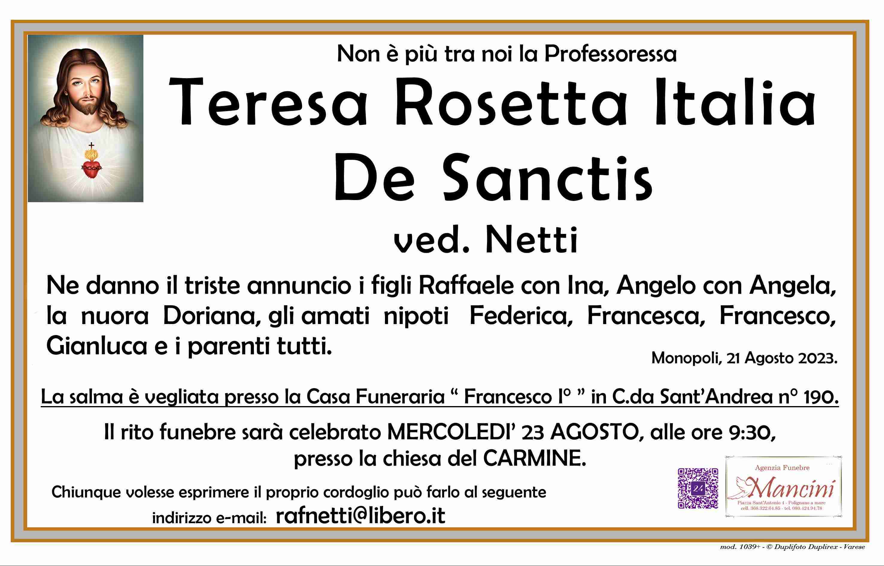 Teresa Rosetta Italia De Sanctis