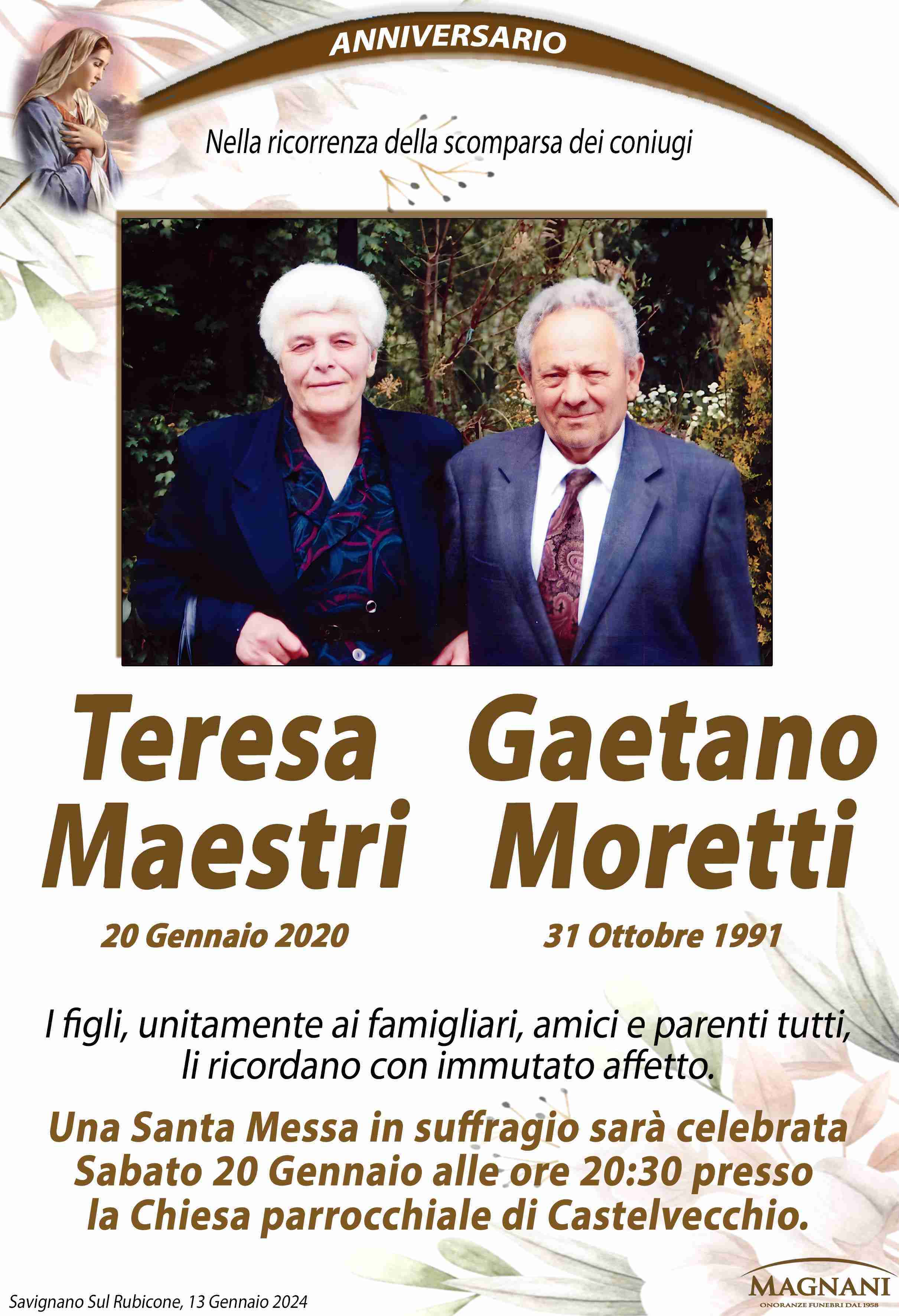 Teresa Maestri e Gaetano Moretti