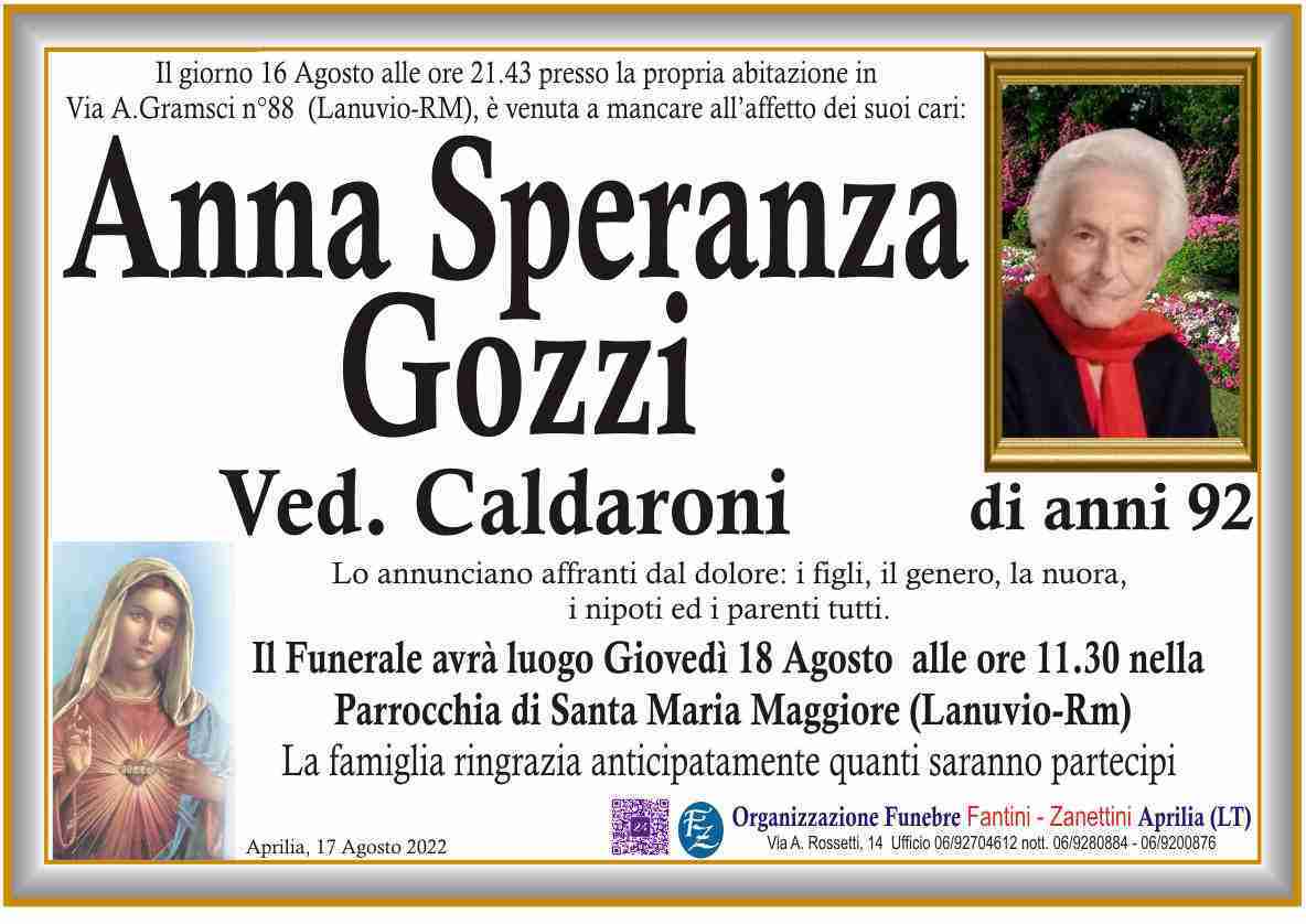 Anna Speranza Gozzi