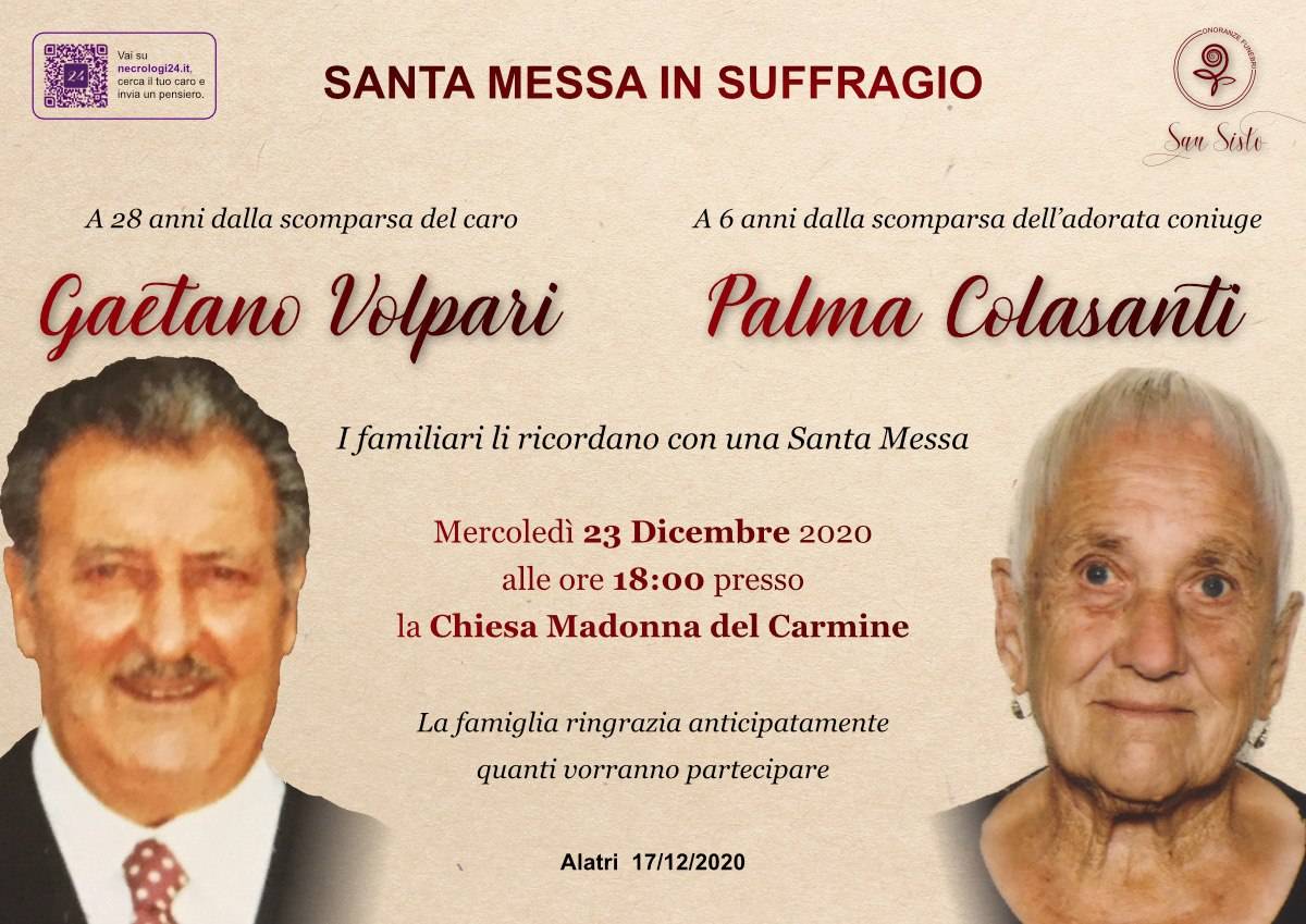 Gaetano Volpari e Palma Colasanti