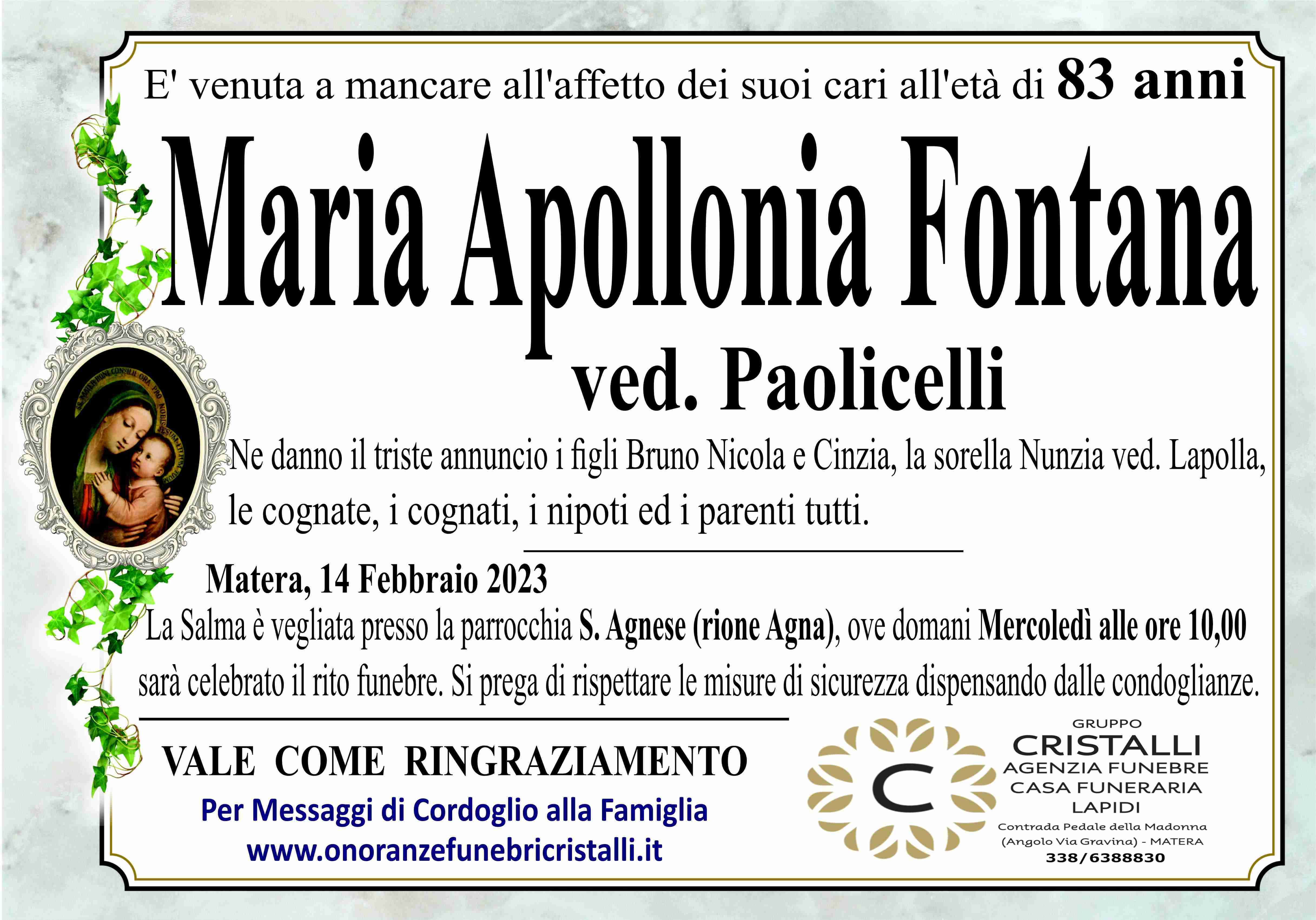 Maria Apollonia Fontana