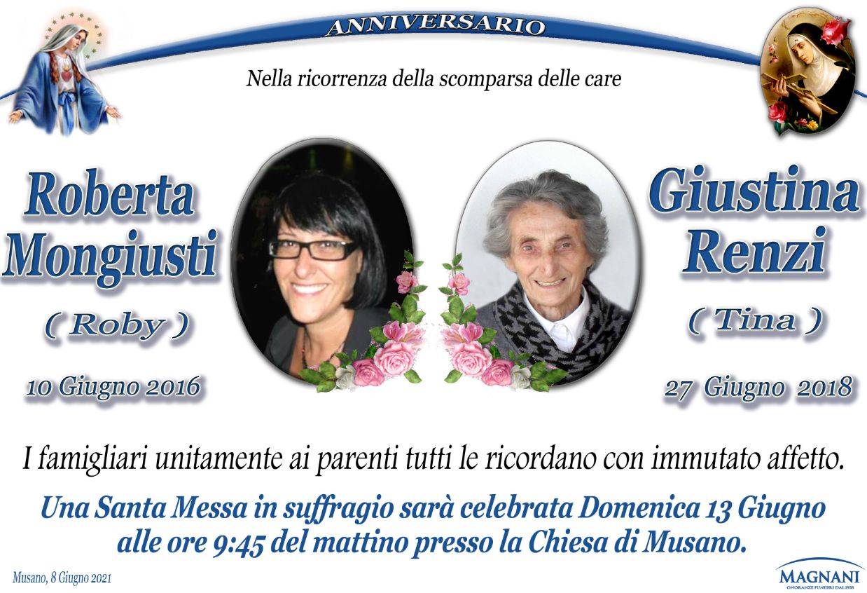 Roberta Mongiusti e Giustina Renzi