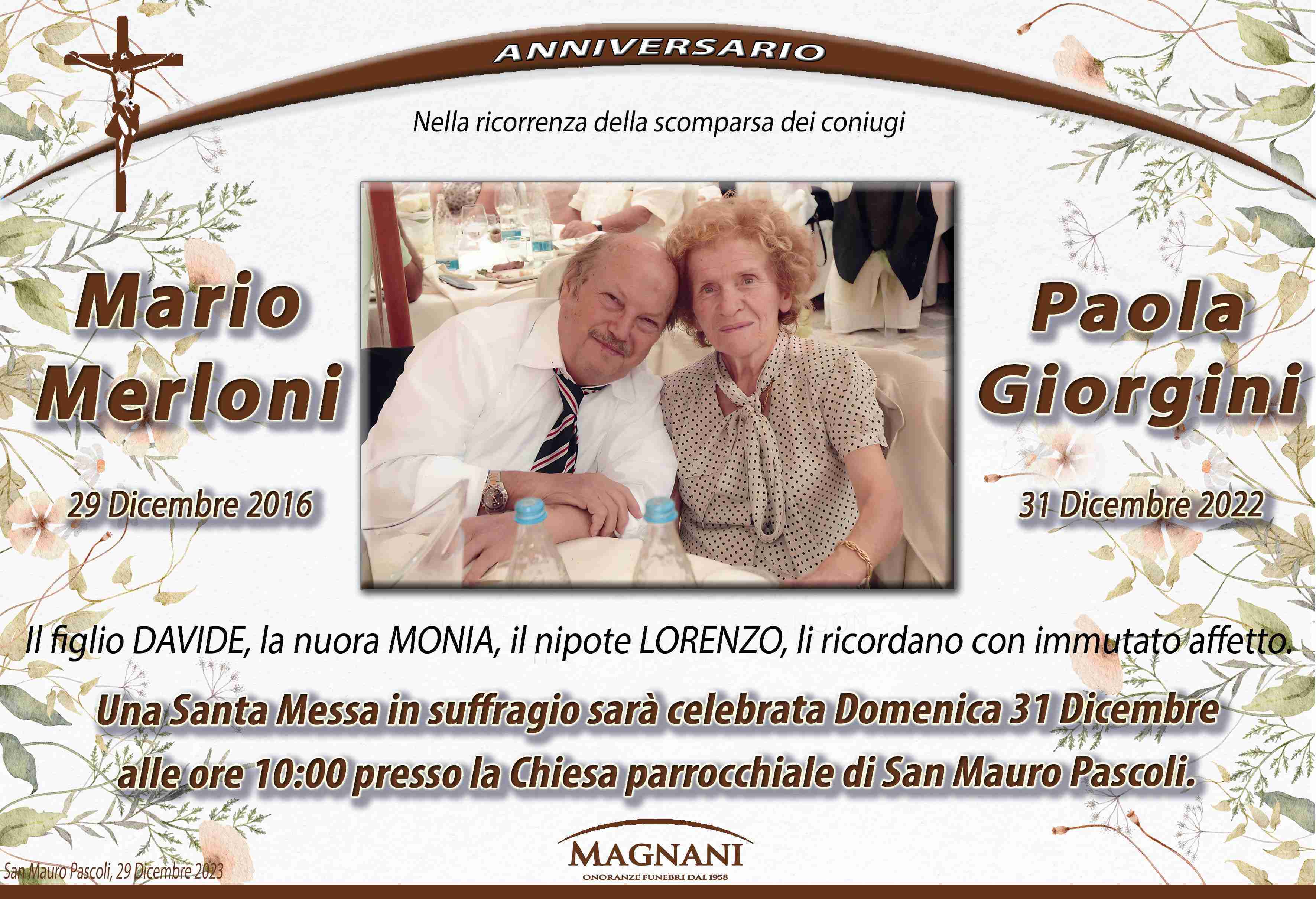 Mario Merloni e Paola Giorgini