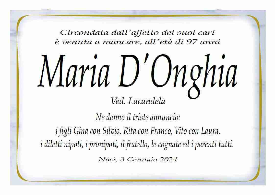 Maria Crescenza D'Onghia