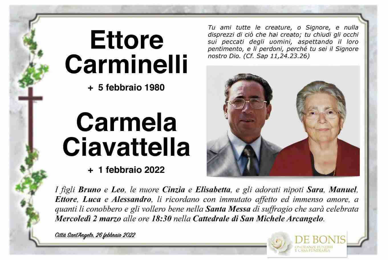 Ettore Carminelli e Carmela Ciavattella