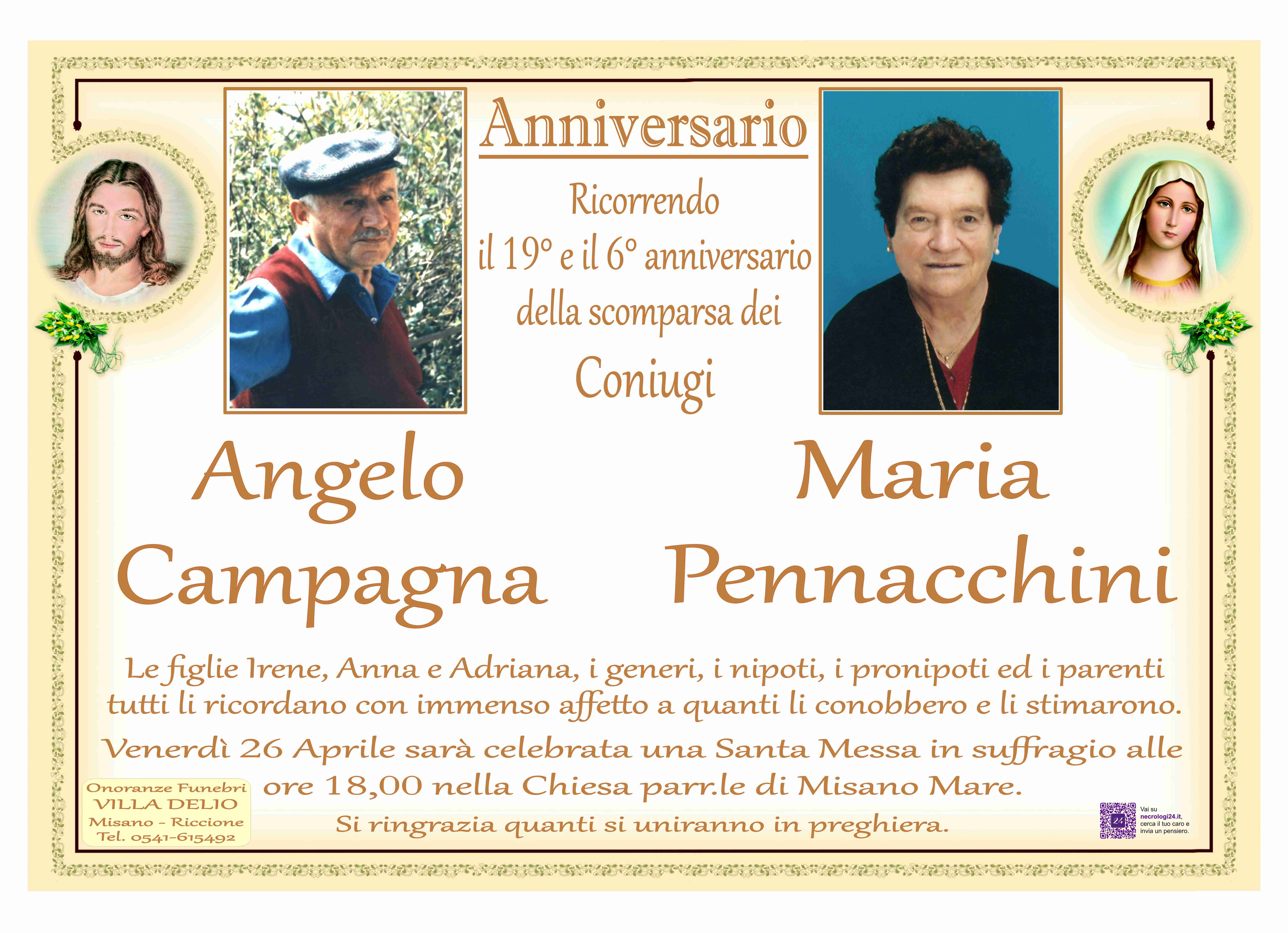 Angelo Campagna e Maria Pennacchini